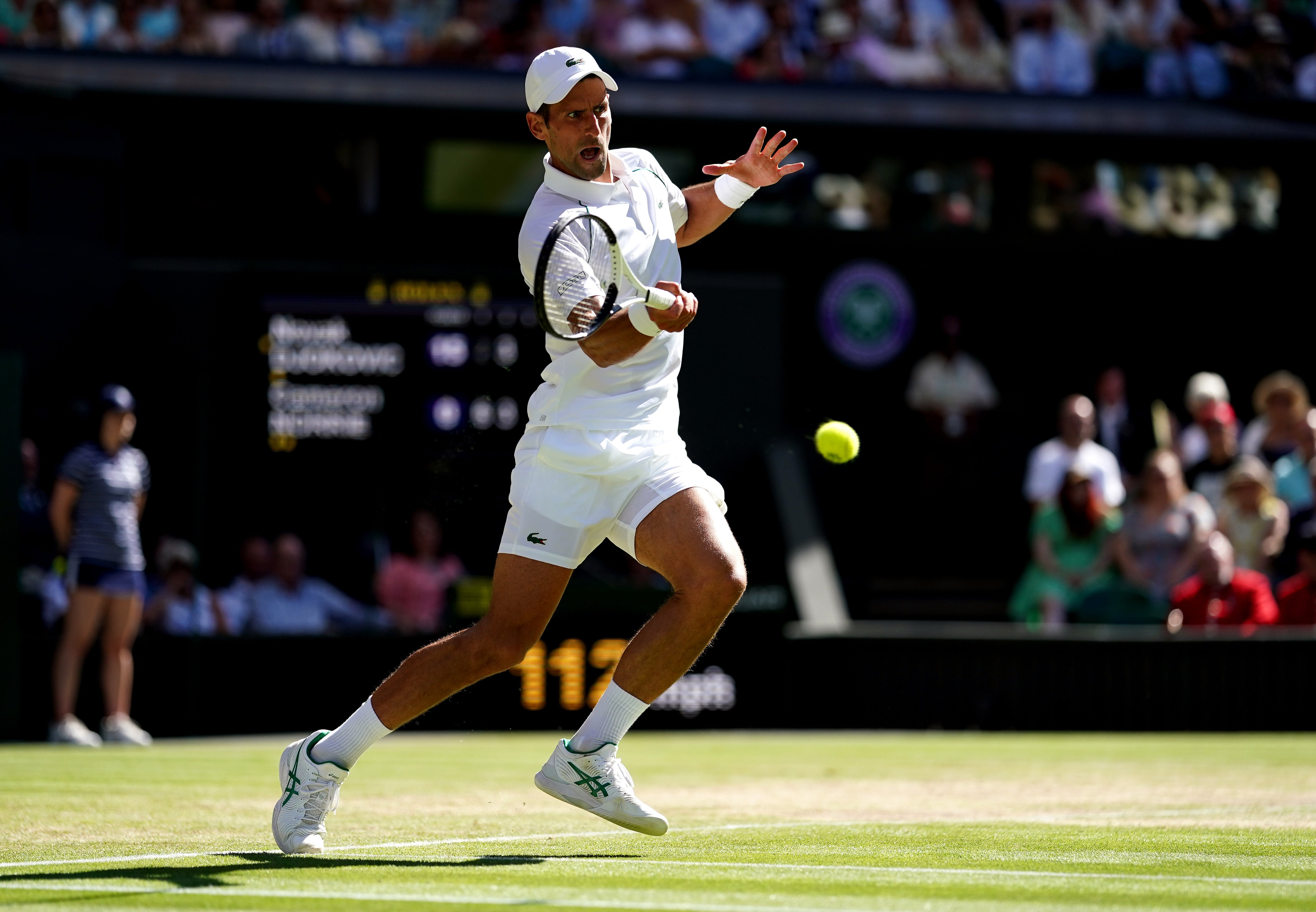 Djokovic switched his attire as he fought back in the second set (Adam Davy/PA)