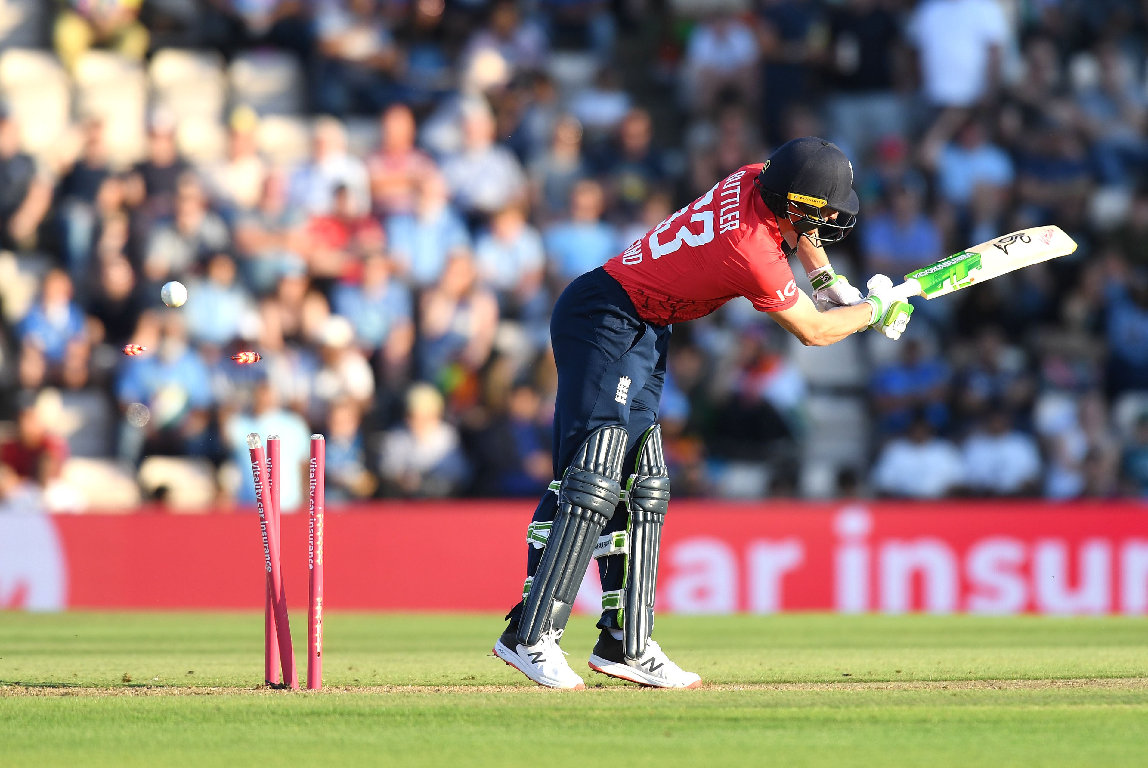 Jos Buttler started his reign as England’s full-time white-ball captain with a heavy defeat (Mark Pain/PA)