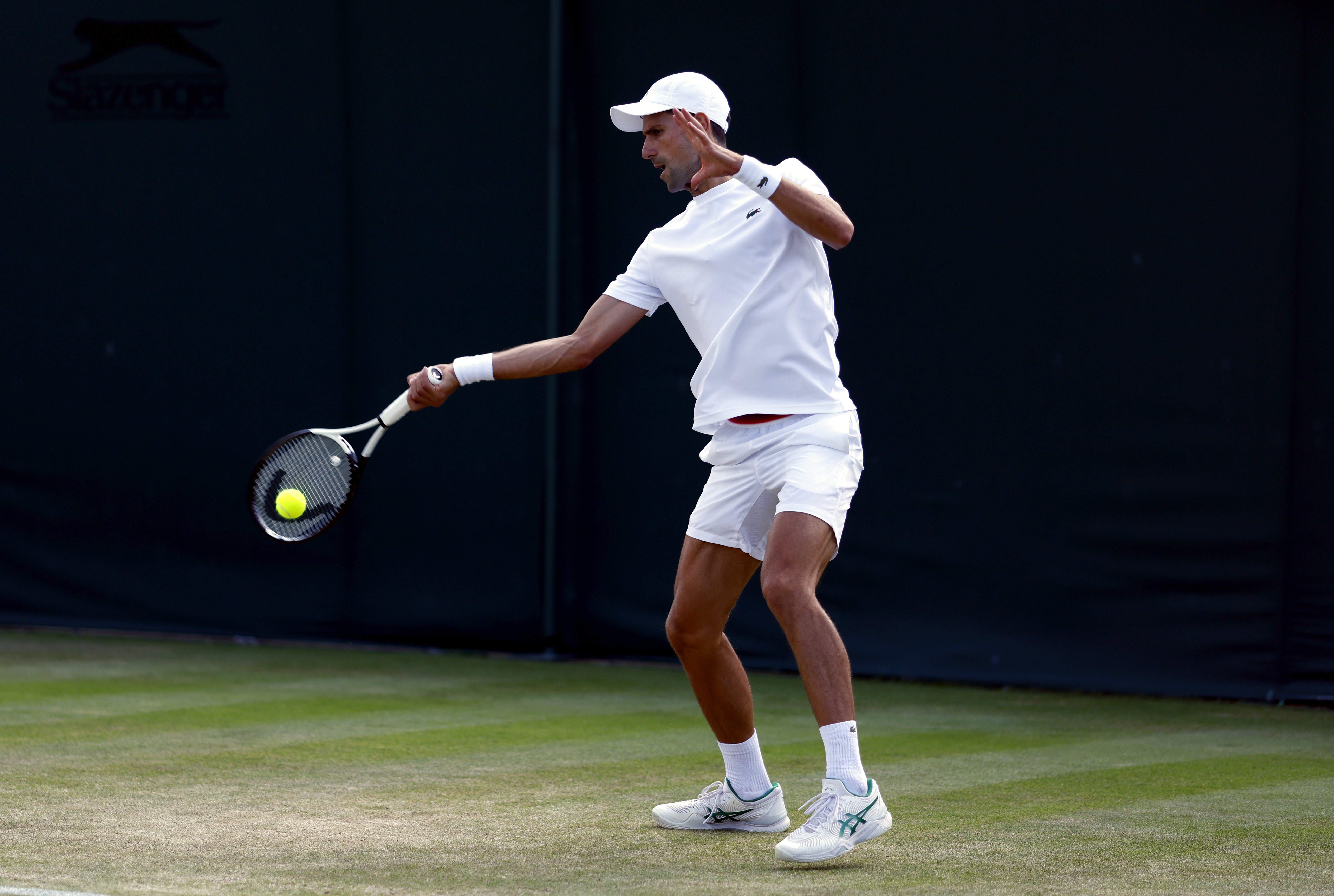 Novak Djokovic got in an early practice session (Steven Paston/PA)