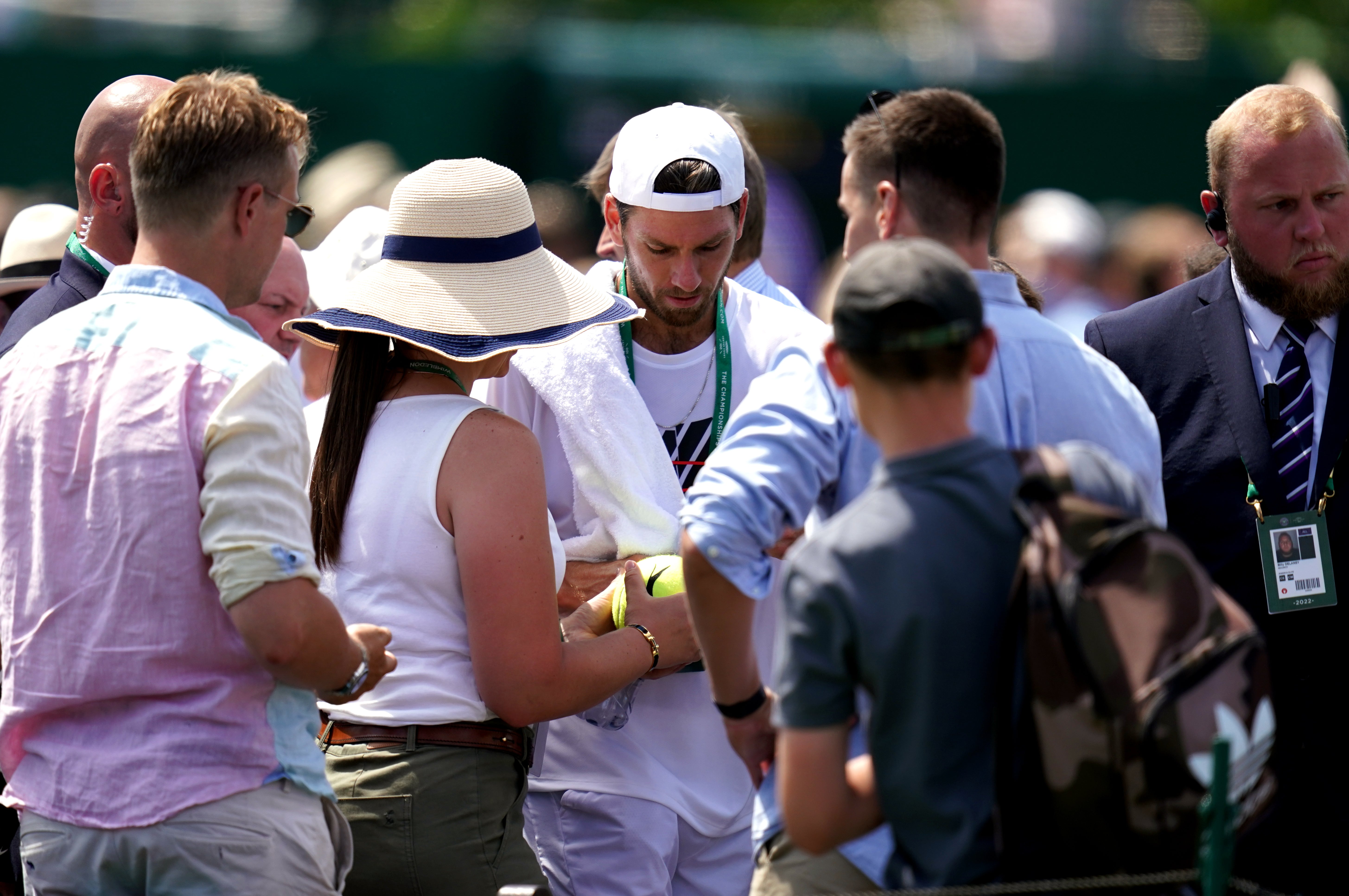 Cameron Norrie was a popular man after his practice (John Walton/PA)