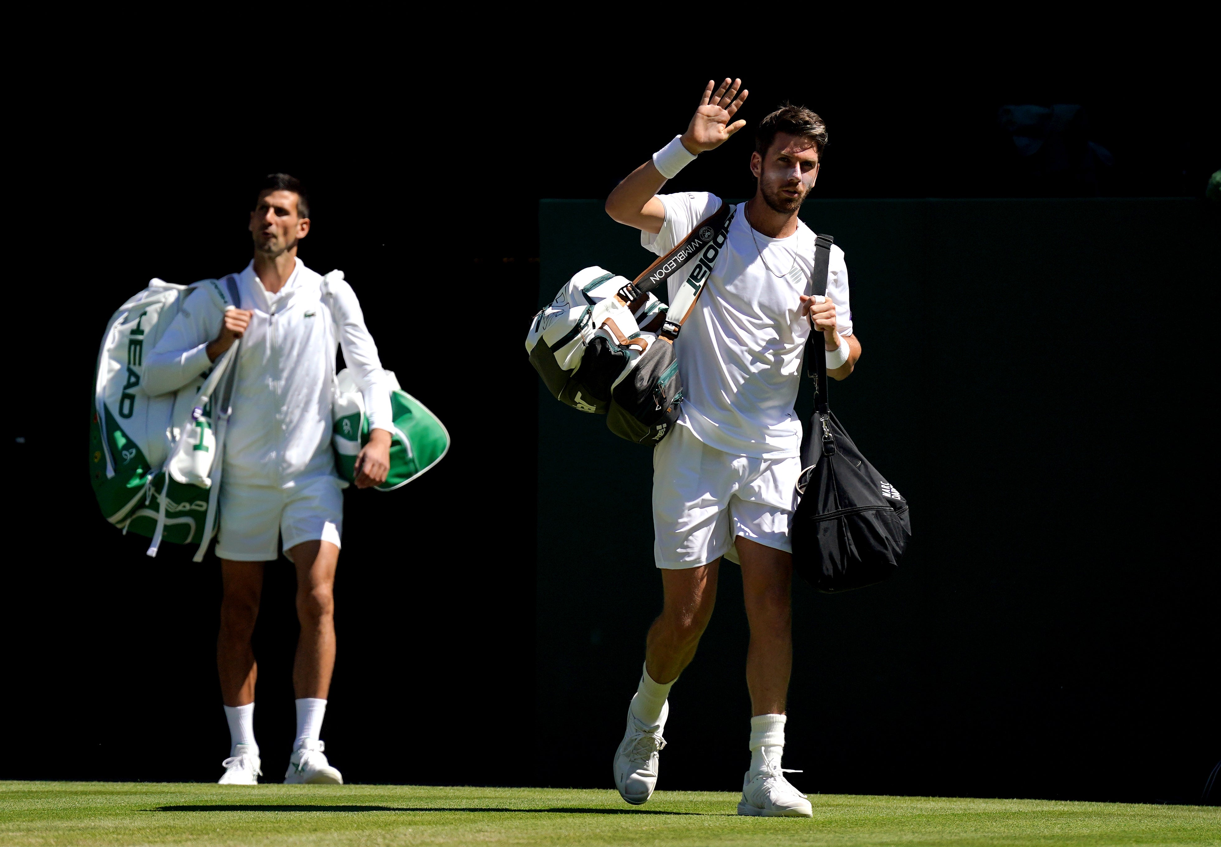 Centre Court gave the duo a rousing reception (Zac Goodwin/PA)