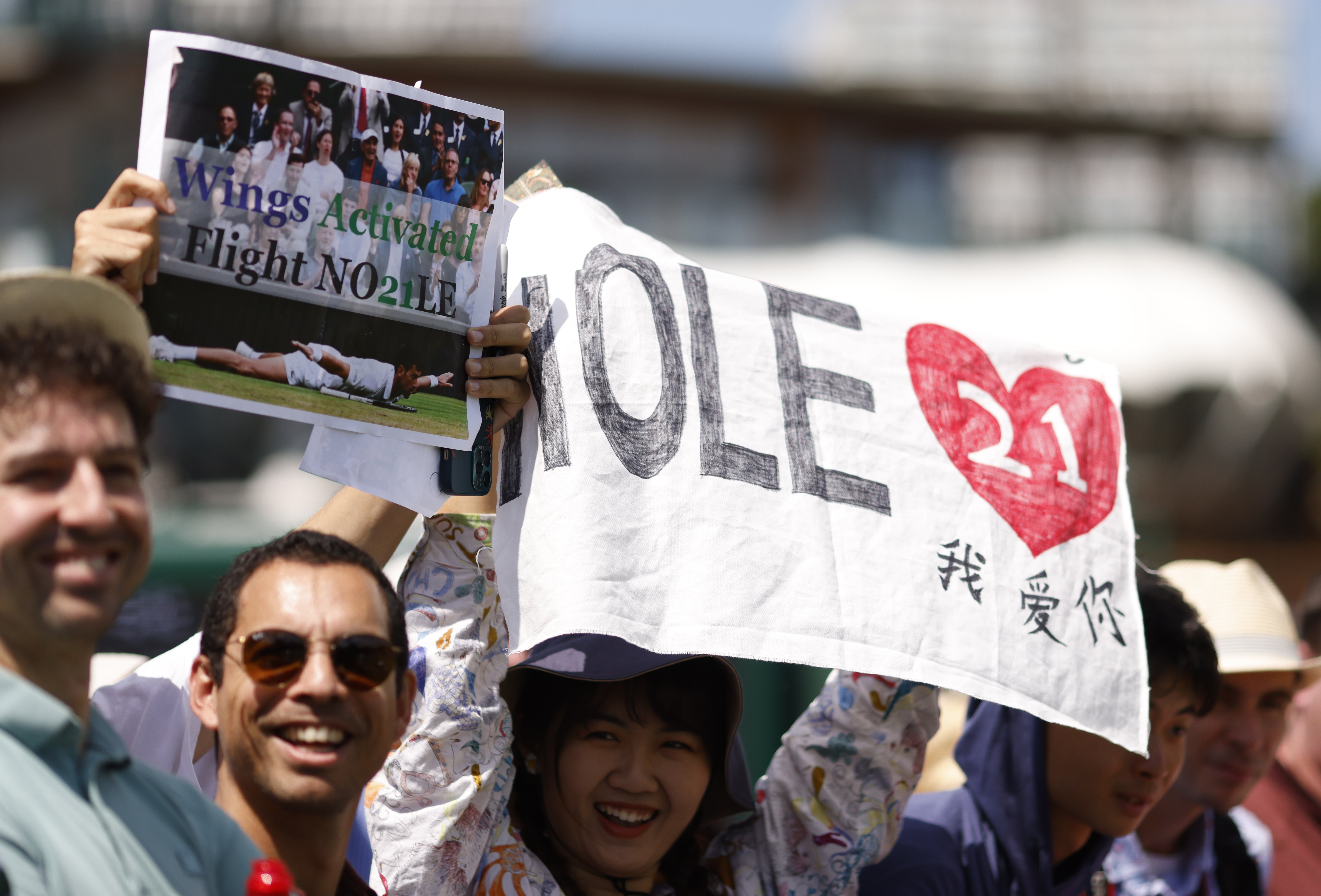 There were plenty of Djokovic supporters in the grounds (Steven Paston/PA)