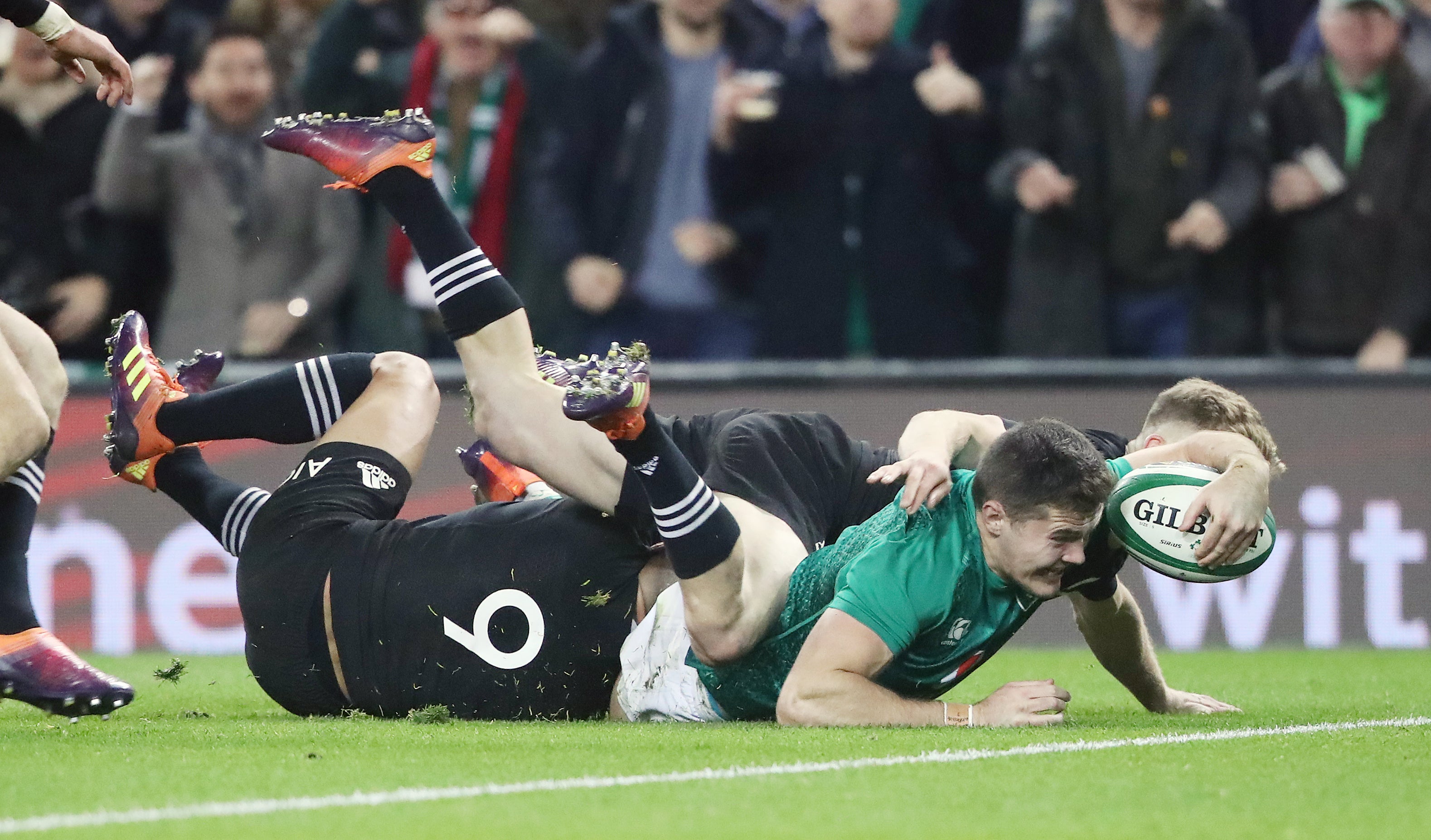 Jacob Stockdale was Ireland’s match-winner (Niall Carson/PA)