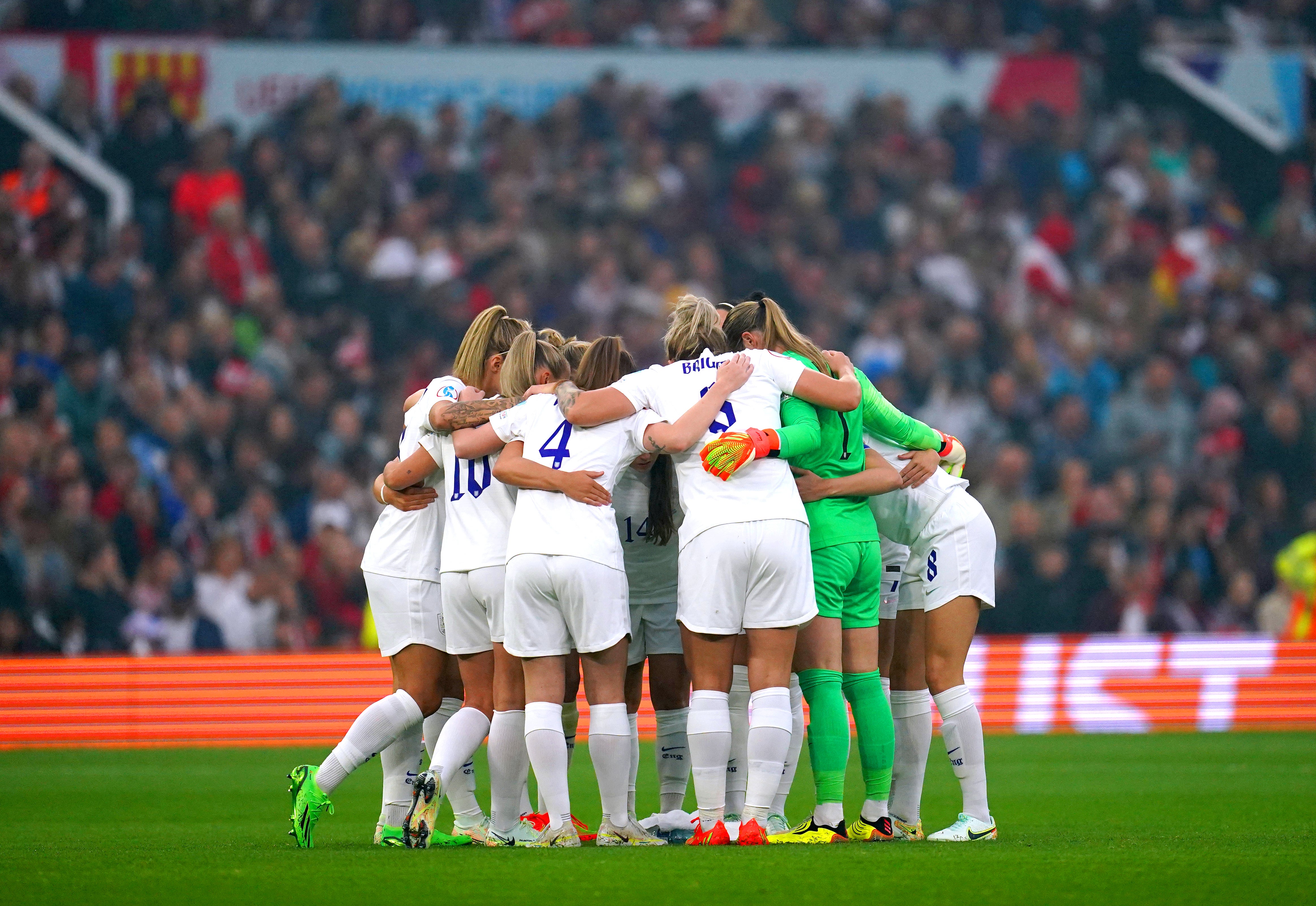 England will be wearing an all-white kit again in Monday’s second Euro 2022 group game against Austria (Nick Potts/PA)