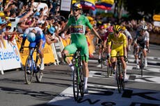 Wout van Aert takes stage eight Tour glory as Tadej Pogacar extends lead