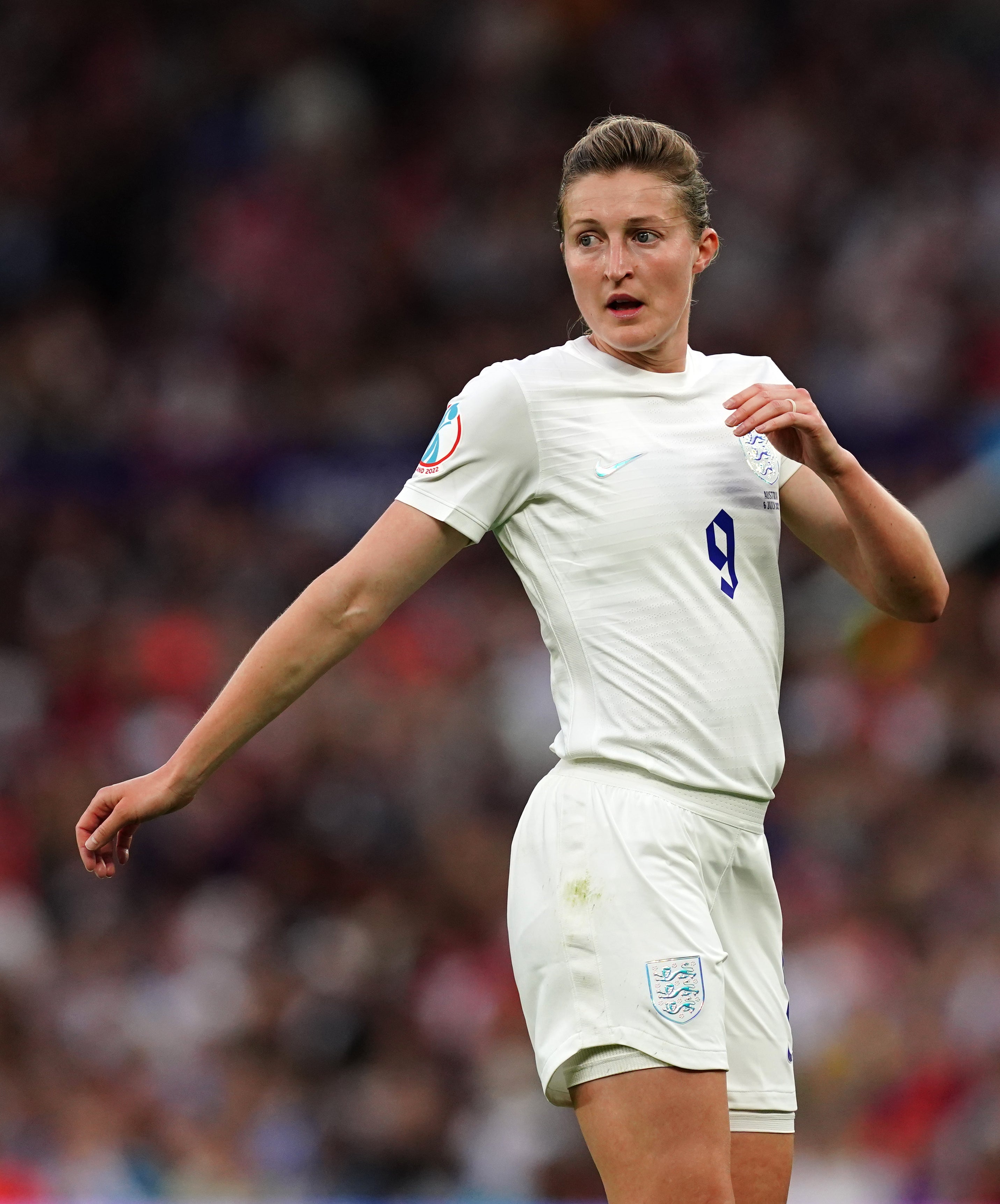 Ellen White in action during England’s win over Austria on Wednesday (Martin Rickett/PA)