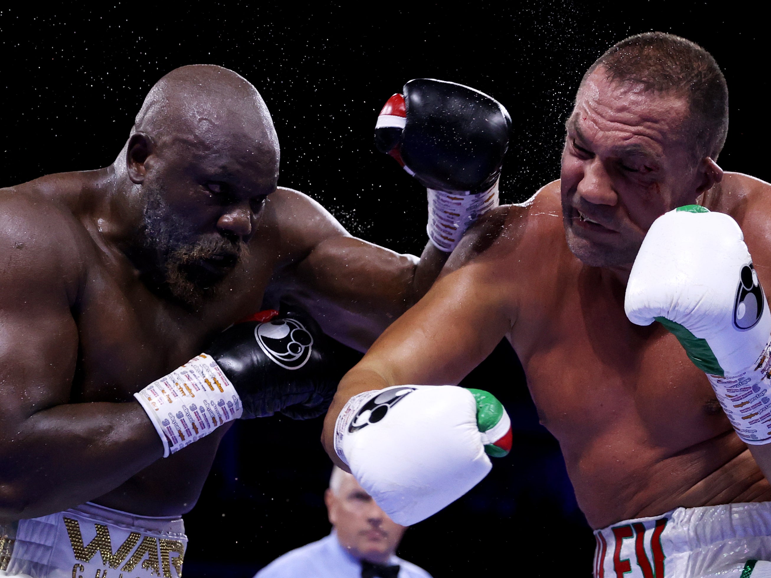 Derek Chisora (left) was a 112-116, 116-112, 116-114 winner against Kubrat Pulev