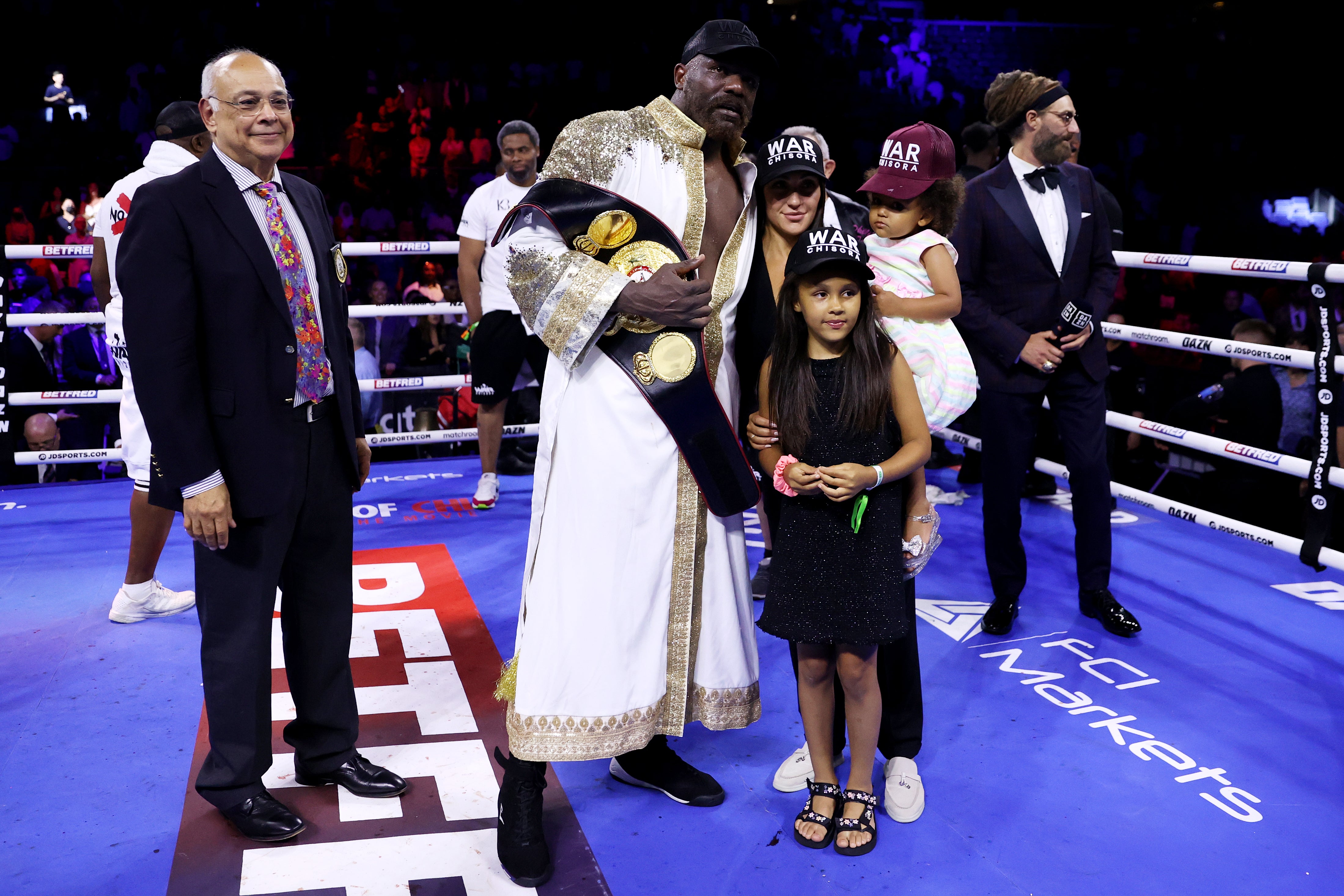 Chisora’s children saw him fight in person for the first time