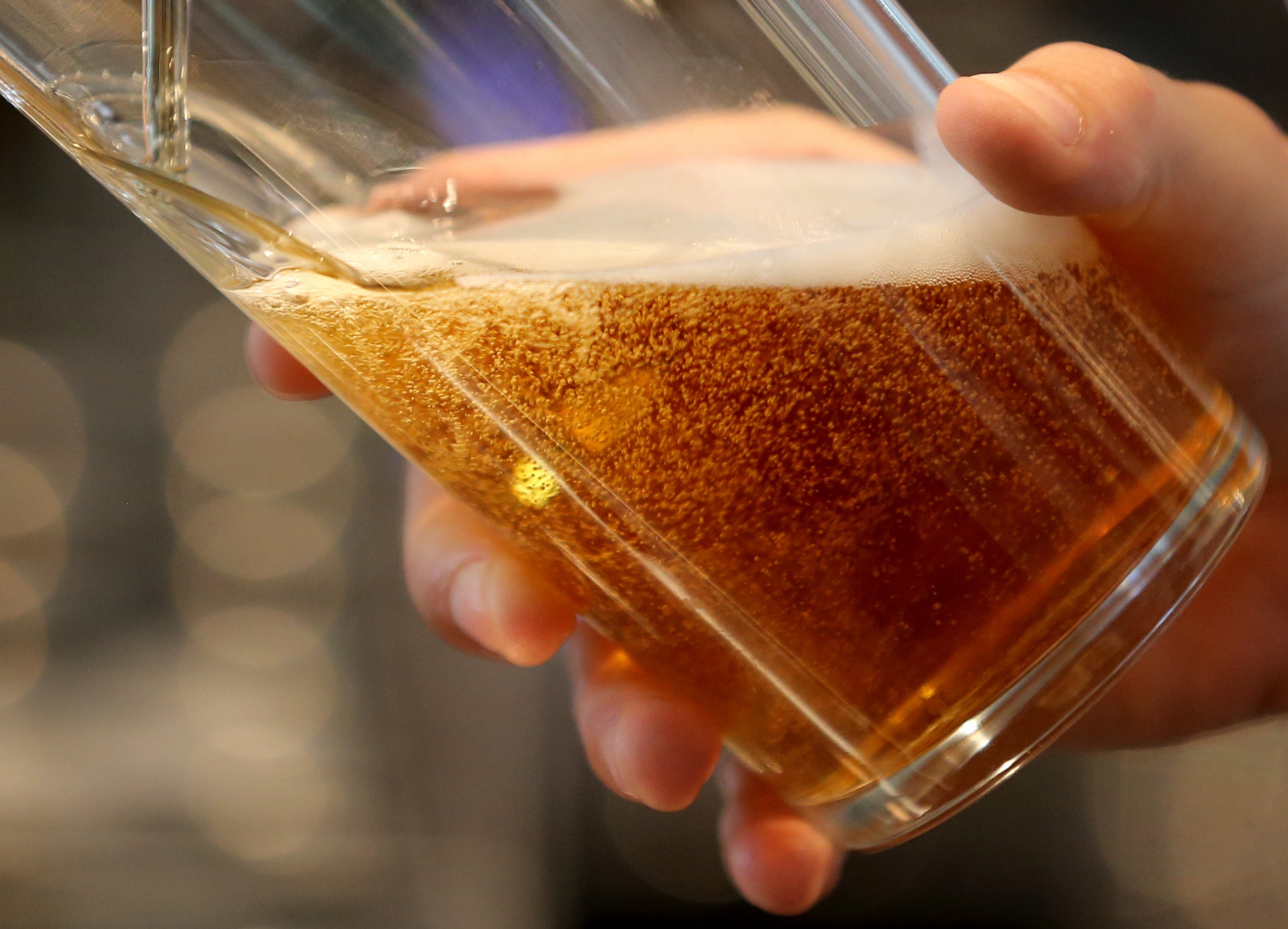 A pint is poured at JD Wetherspoon’s Royal Victoria Pavillion in Ramsgate, Kent (Gareth Fuller/PA)