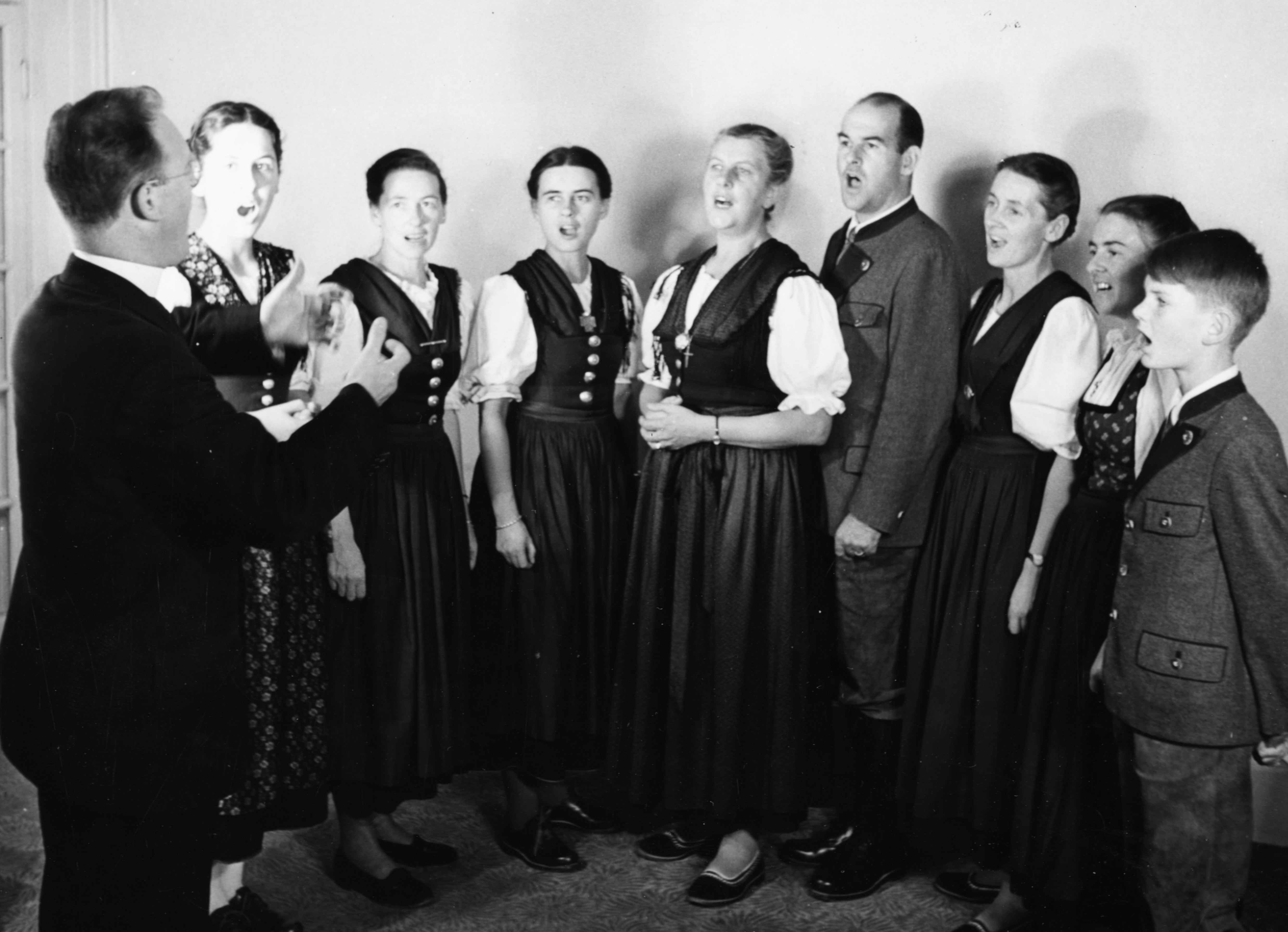 The von Trapp family singers featured at the festival in 1936