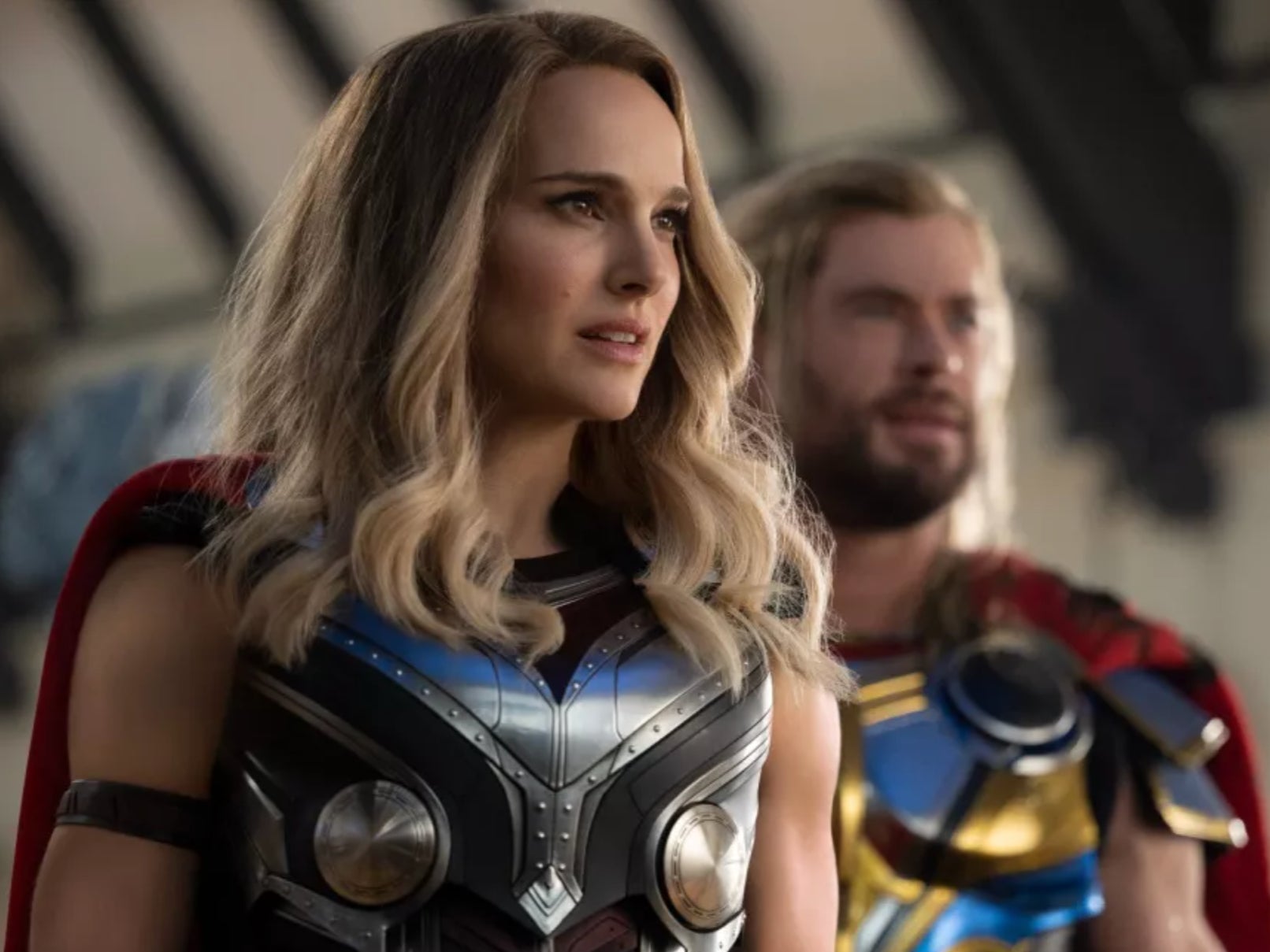 Natalie Portman and Chris Hemsworth in ‘Thor: Love and Thunder’