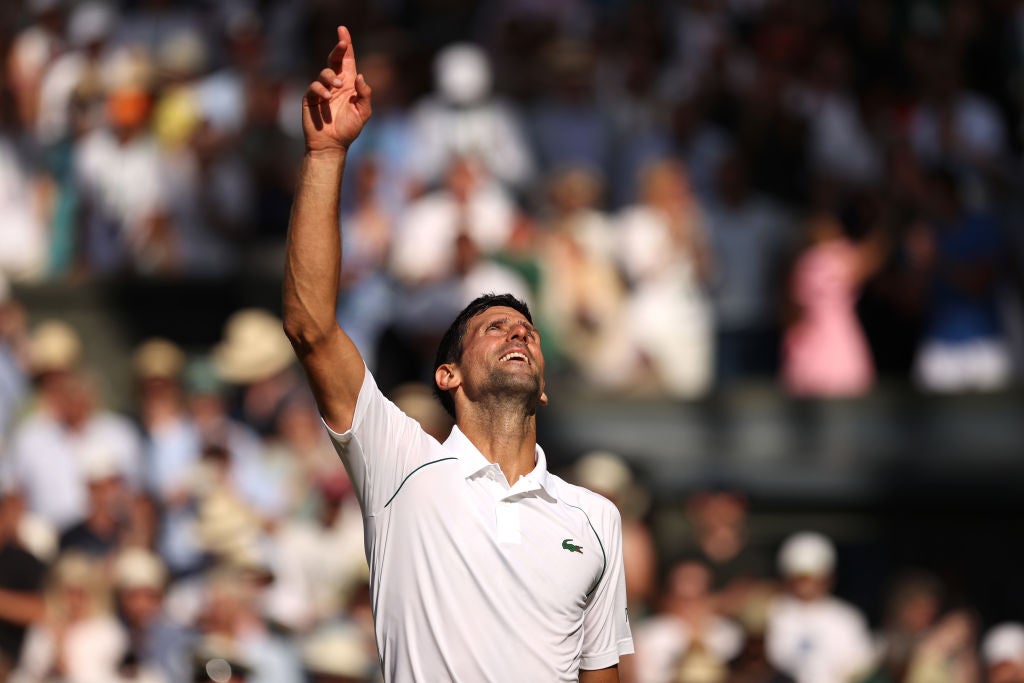 Djokovic moves one behind Roger Ferderer’s men’s Wimbledon record