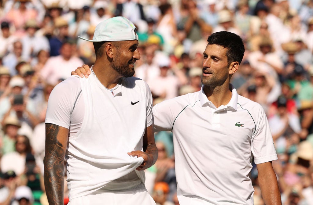 Djokovic and Kyrgios remained on good terms throughout the match