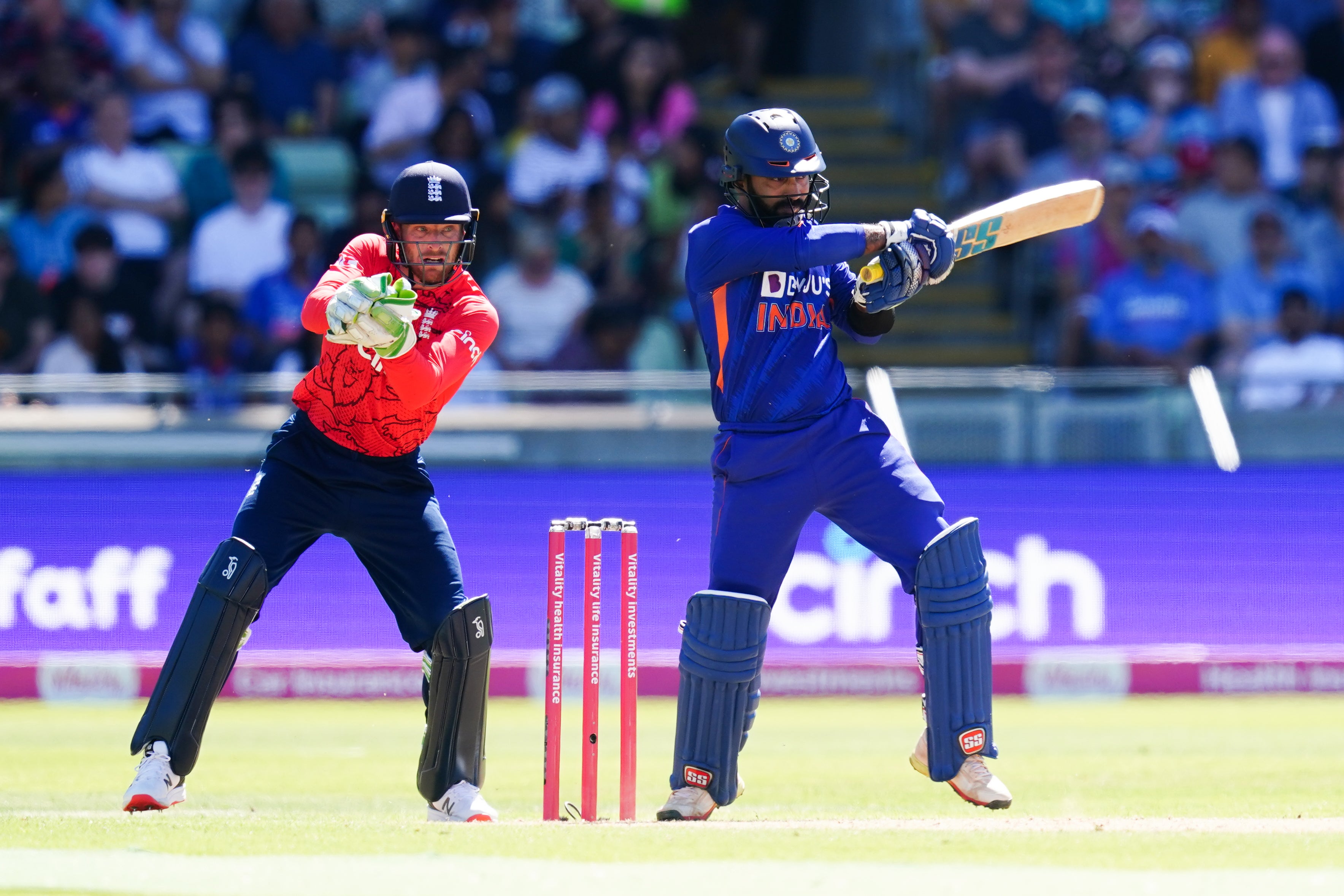 Jos Buttler’s calmness under pressure was hailed by Reece Topley (David Davies/PA)