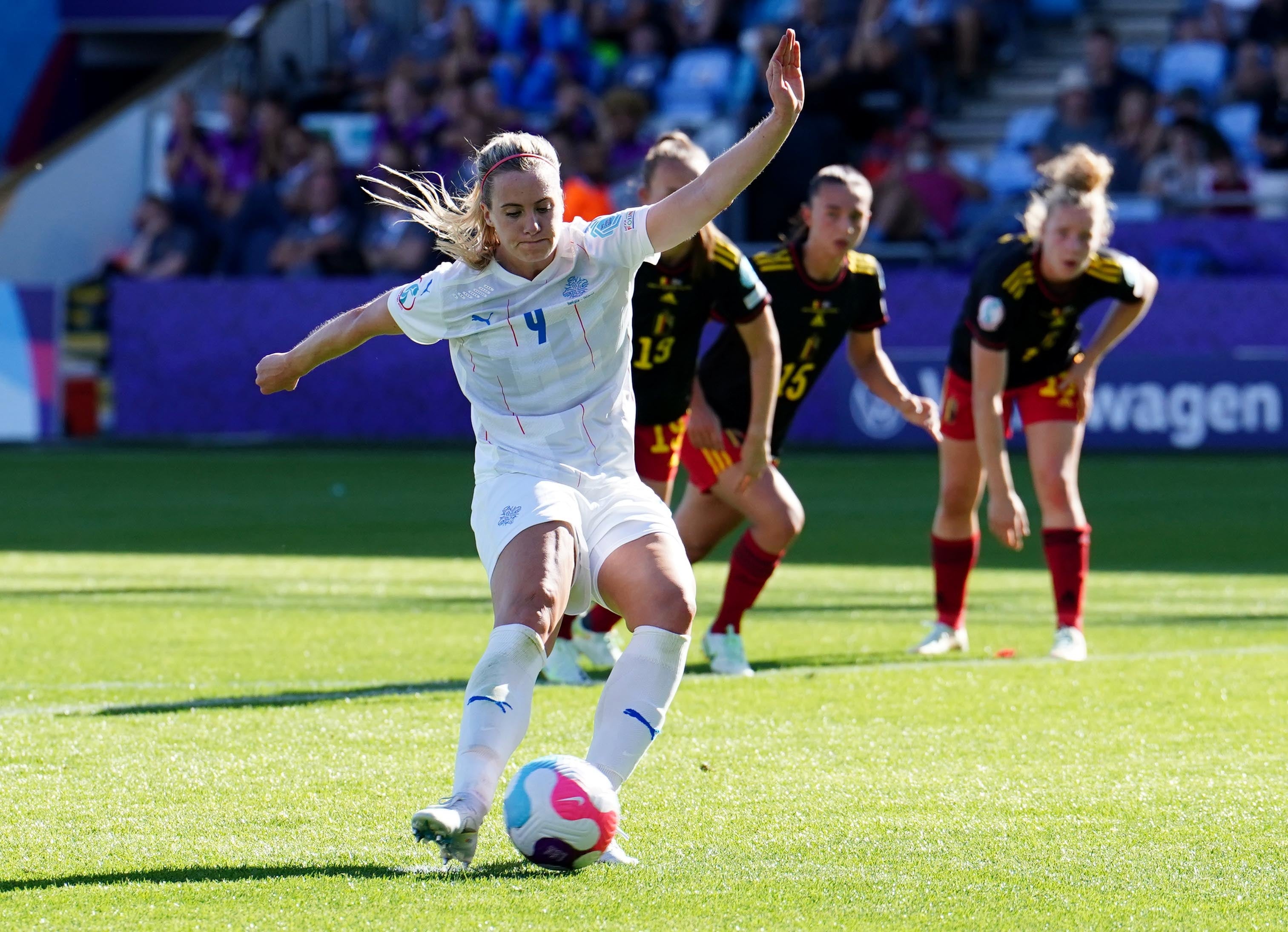 Berglind Thorvaldsdottir is determined that Iceland will “come back stronger” after drawing 1-1 against Belgium (Martin Rickett/PA)