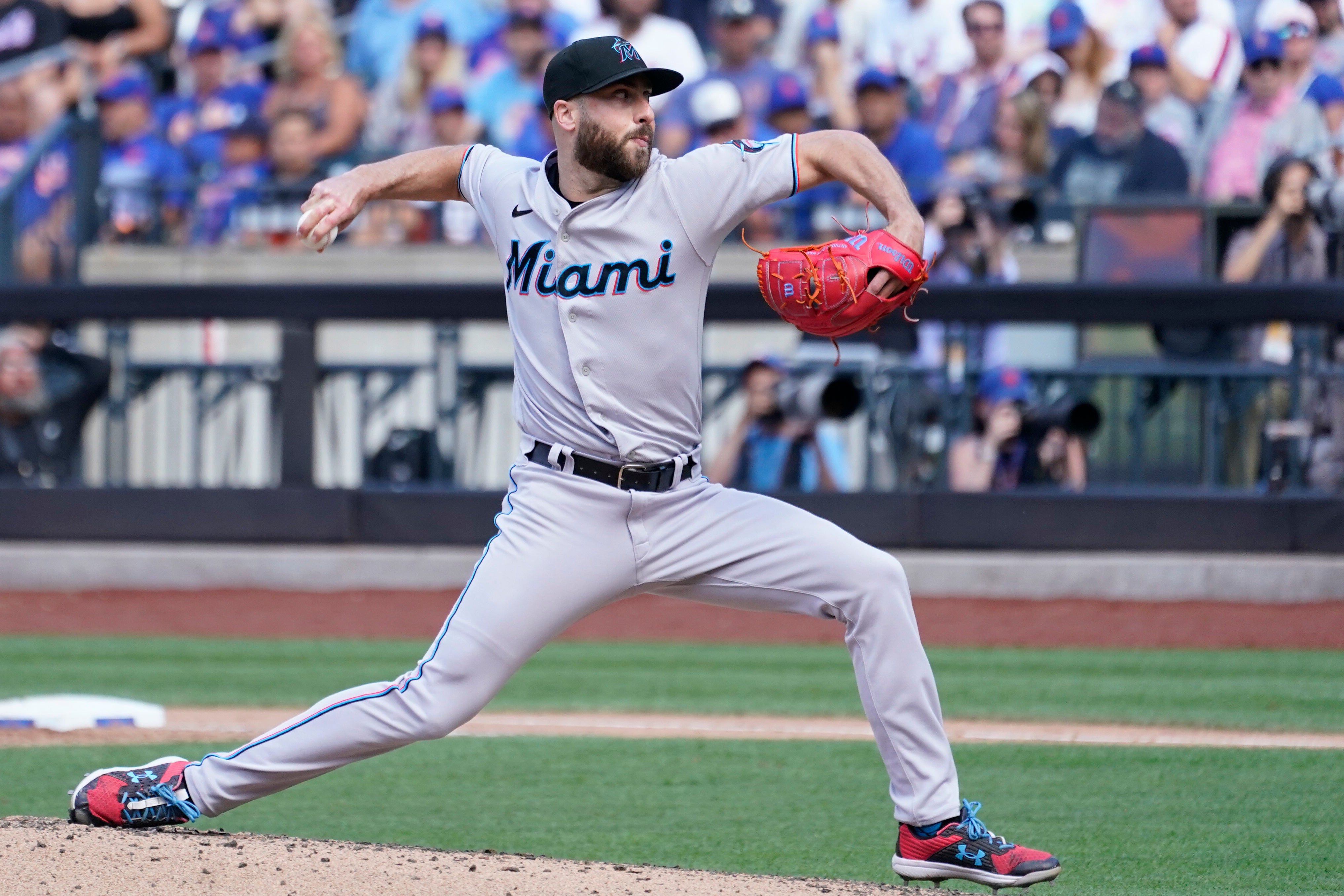 Anthony Bass plays for the Blue Jays