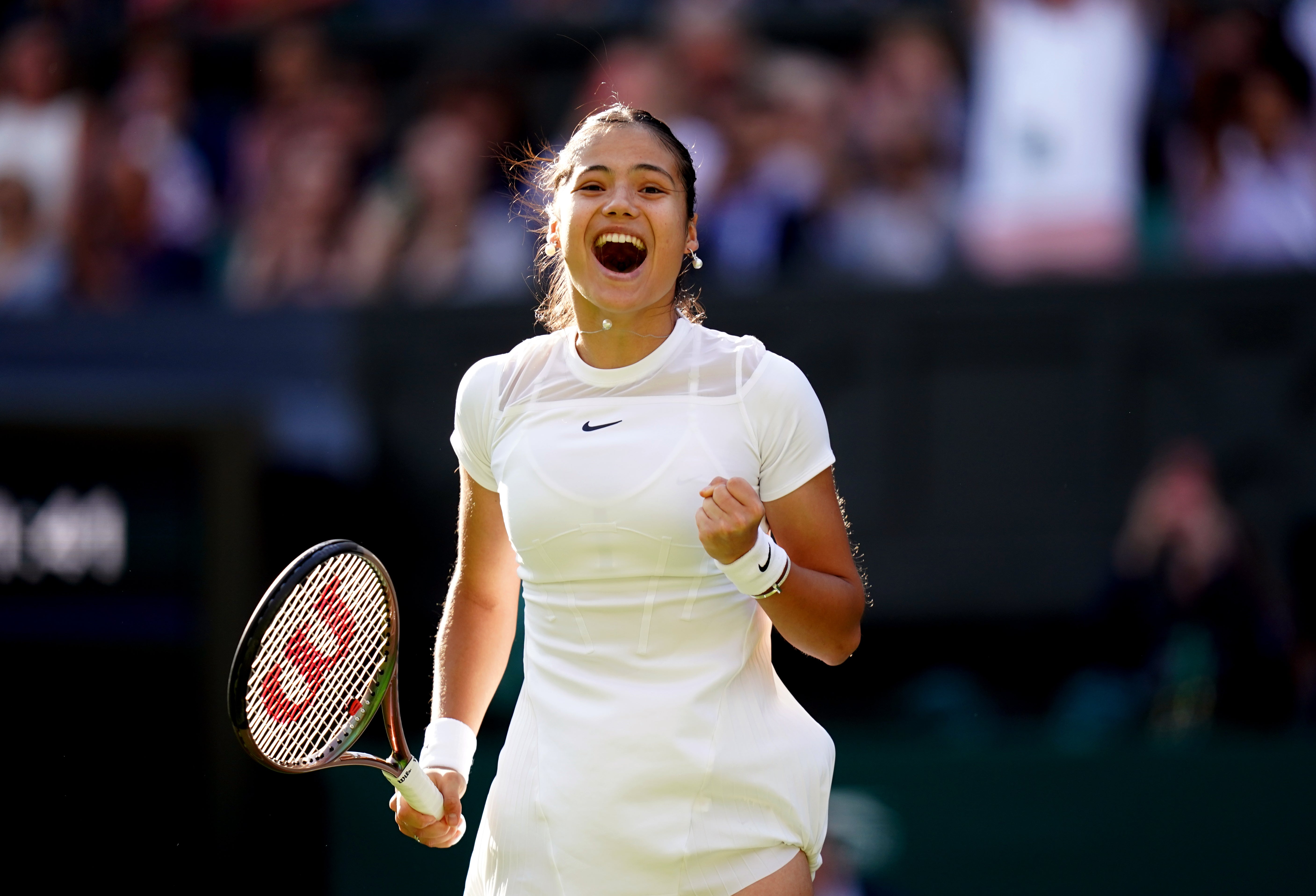 Emma Raducanu’s Centre Court debut ends in a first-round victory (Adam Davy/PA)