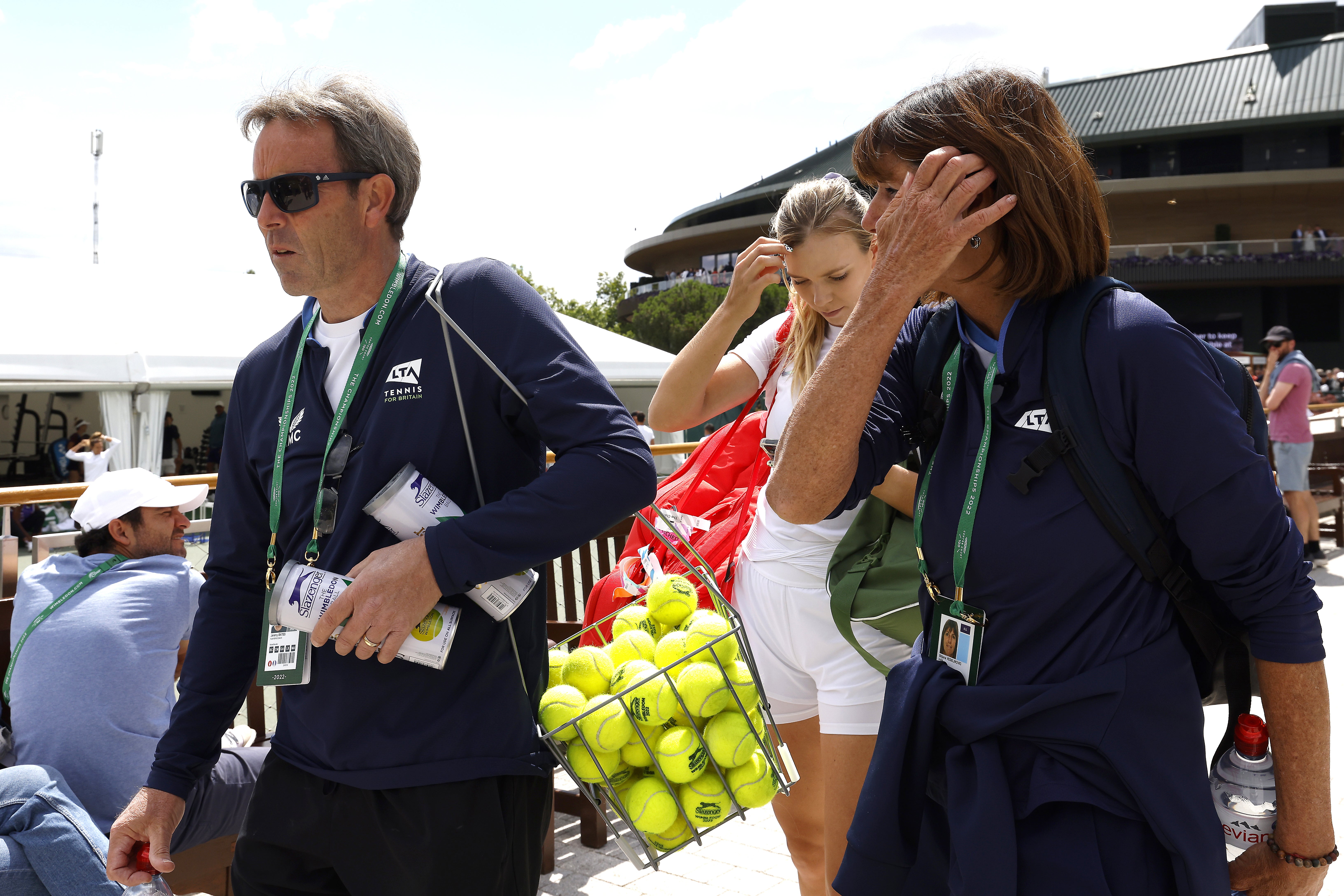 Jeremy Bates (left) oversees the development of Katie Boulter and other British players (Steven Paston/PA)