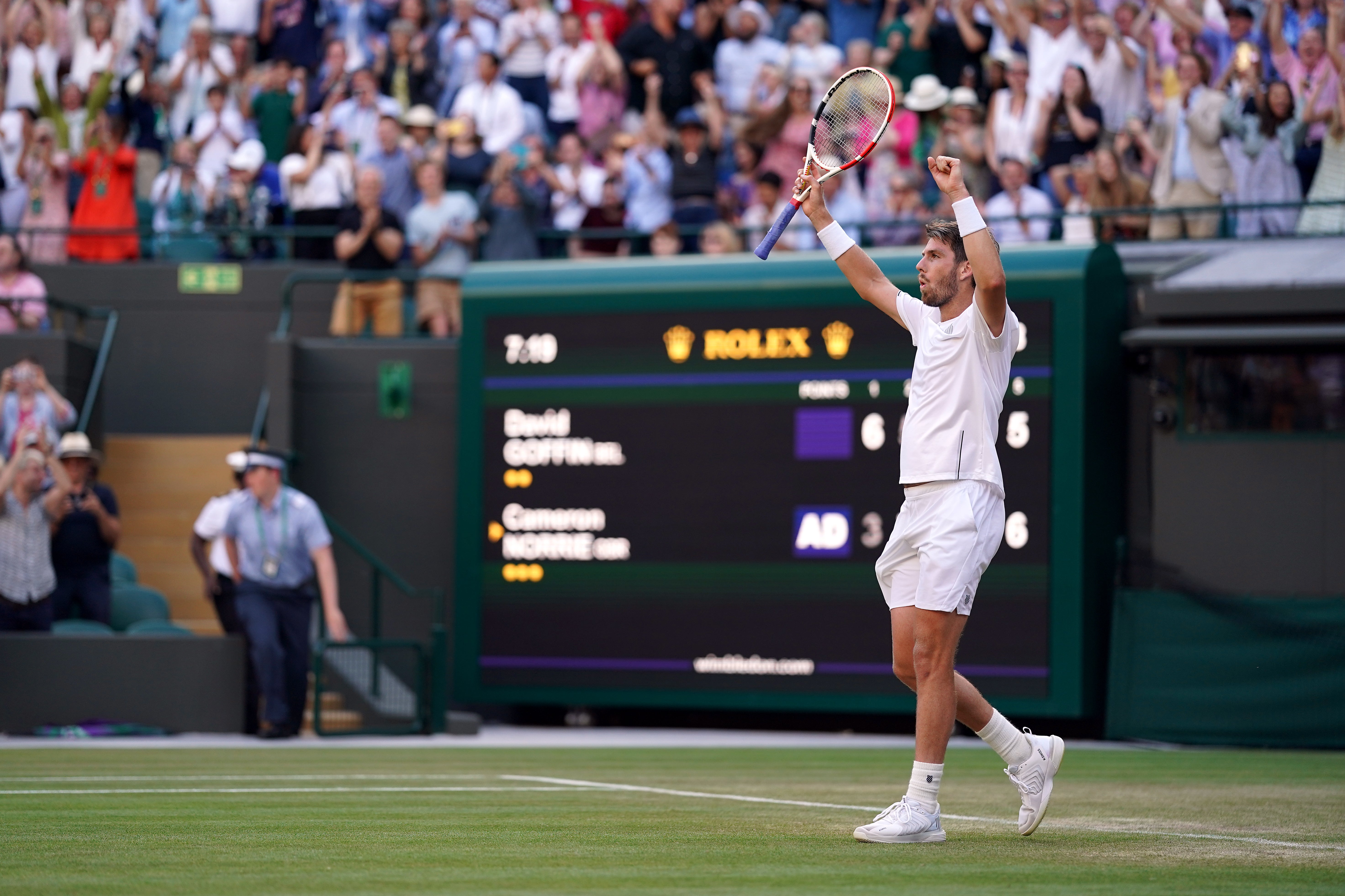 British number one Cameron Norrie beats David Goffin in a five-set thriller to reach the semi-finals (John Walton/PA)