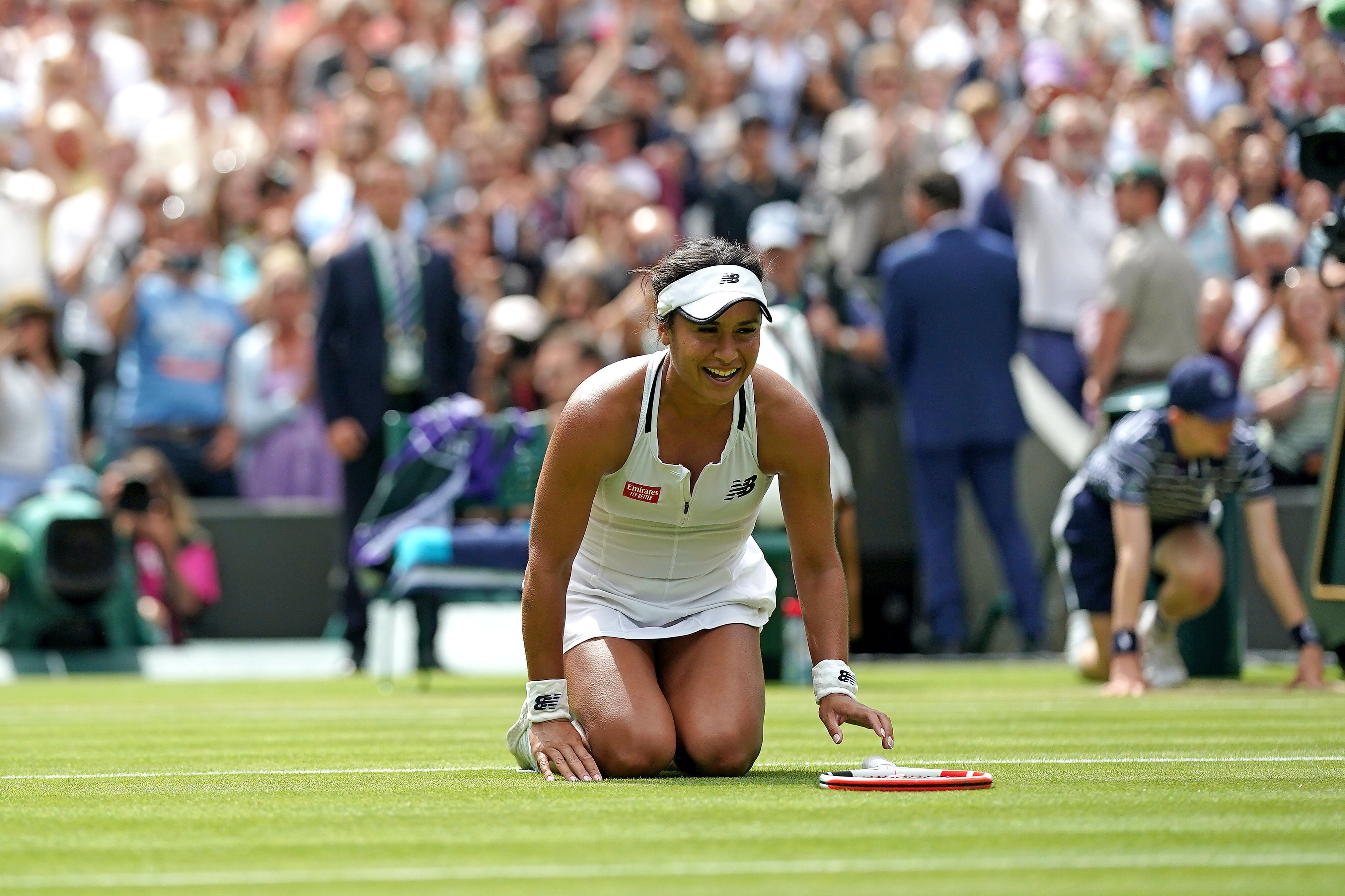 Heather Watson beats Kaja Juvan to reach the fourth round of a grand slam for the first time (Zac Goodwin/PA)