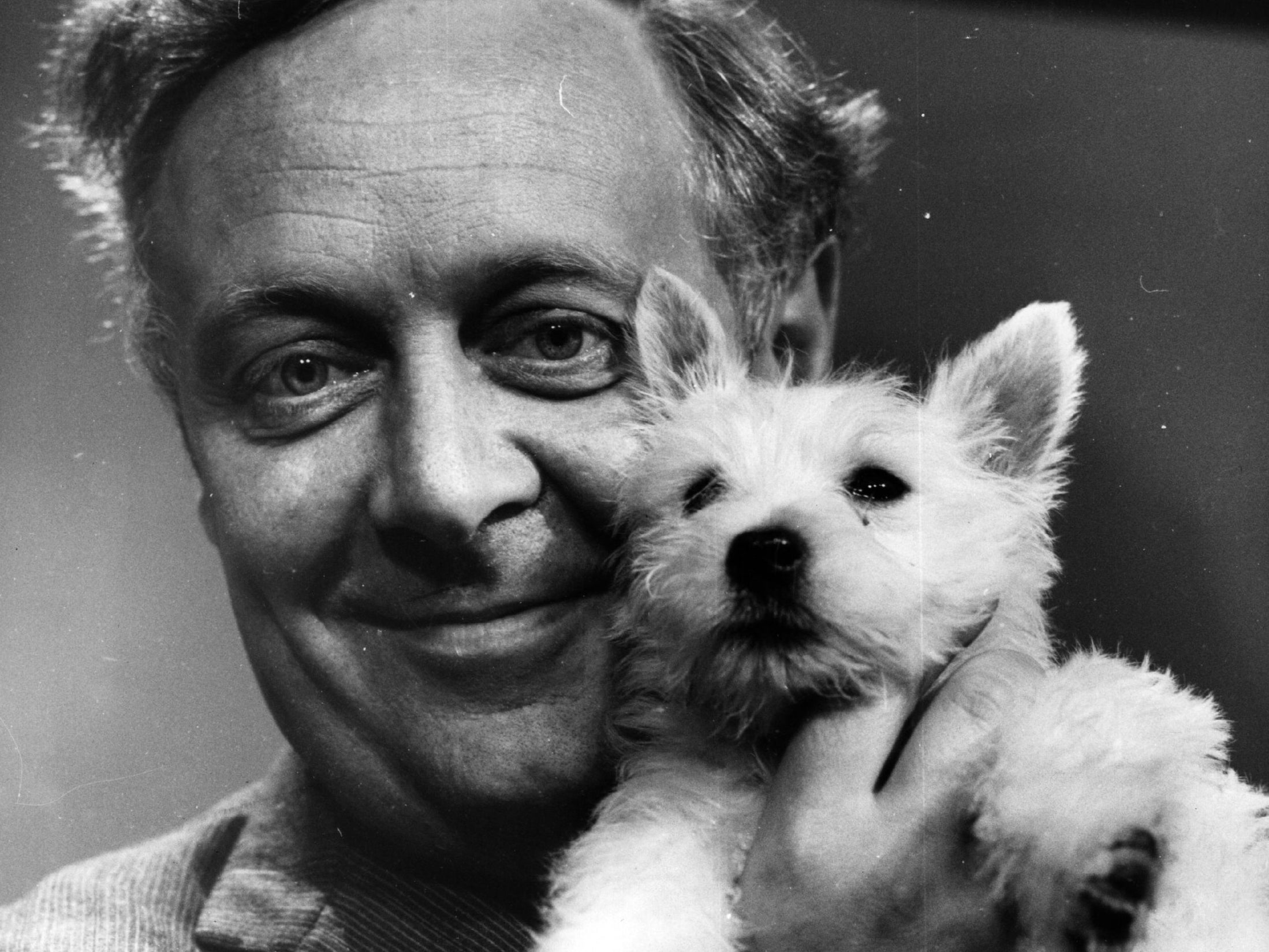 Barratt on ‘Nationwide’ in 1970 with a rescued dog after a piece on puppy farming