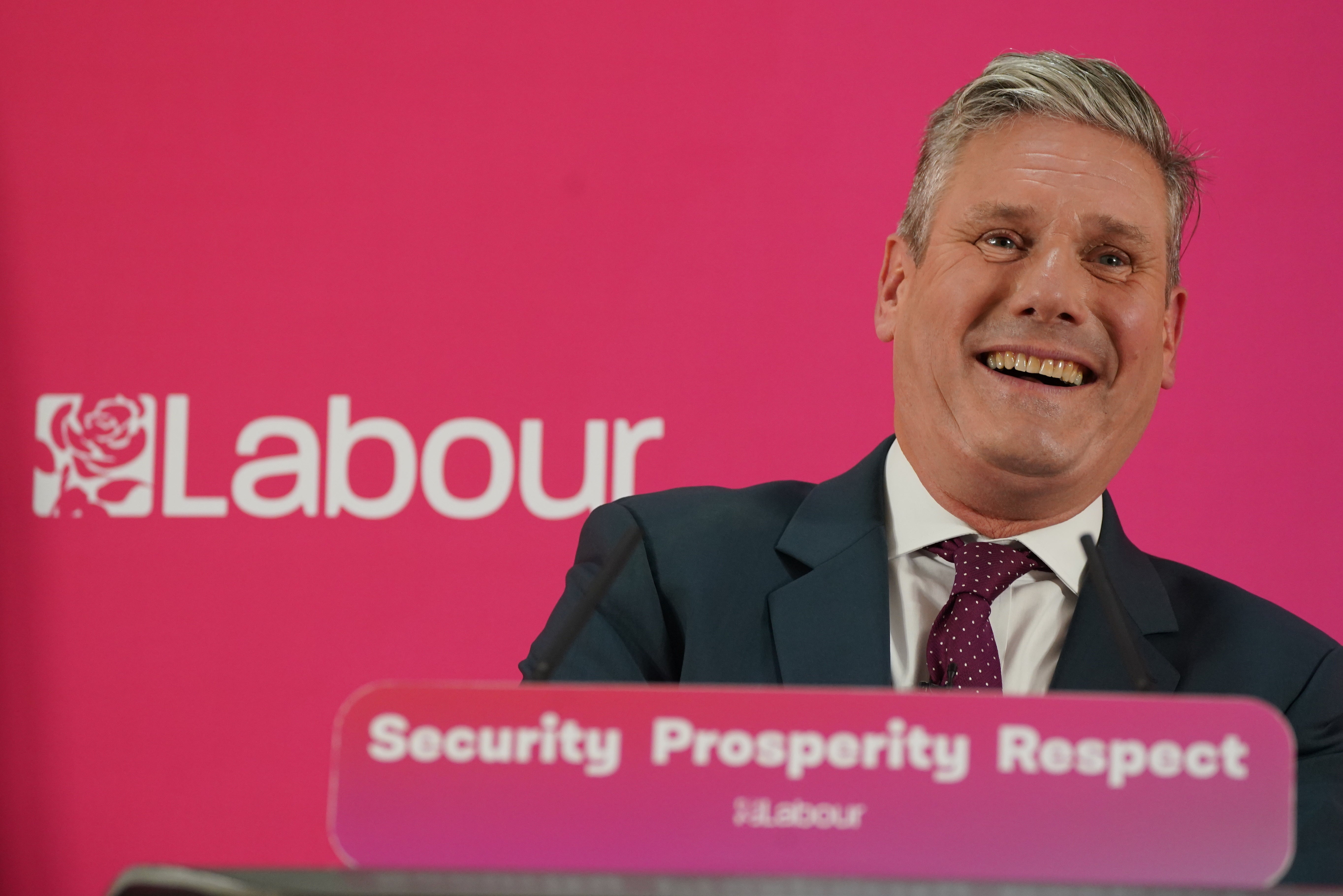 Labour leader Keir Starmer giving a speech at the Sage Gateshead (Owen Humphreys/PA)