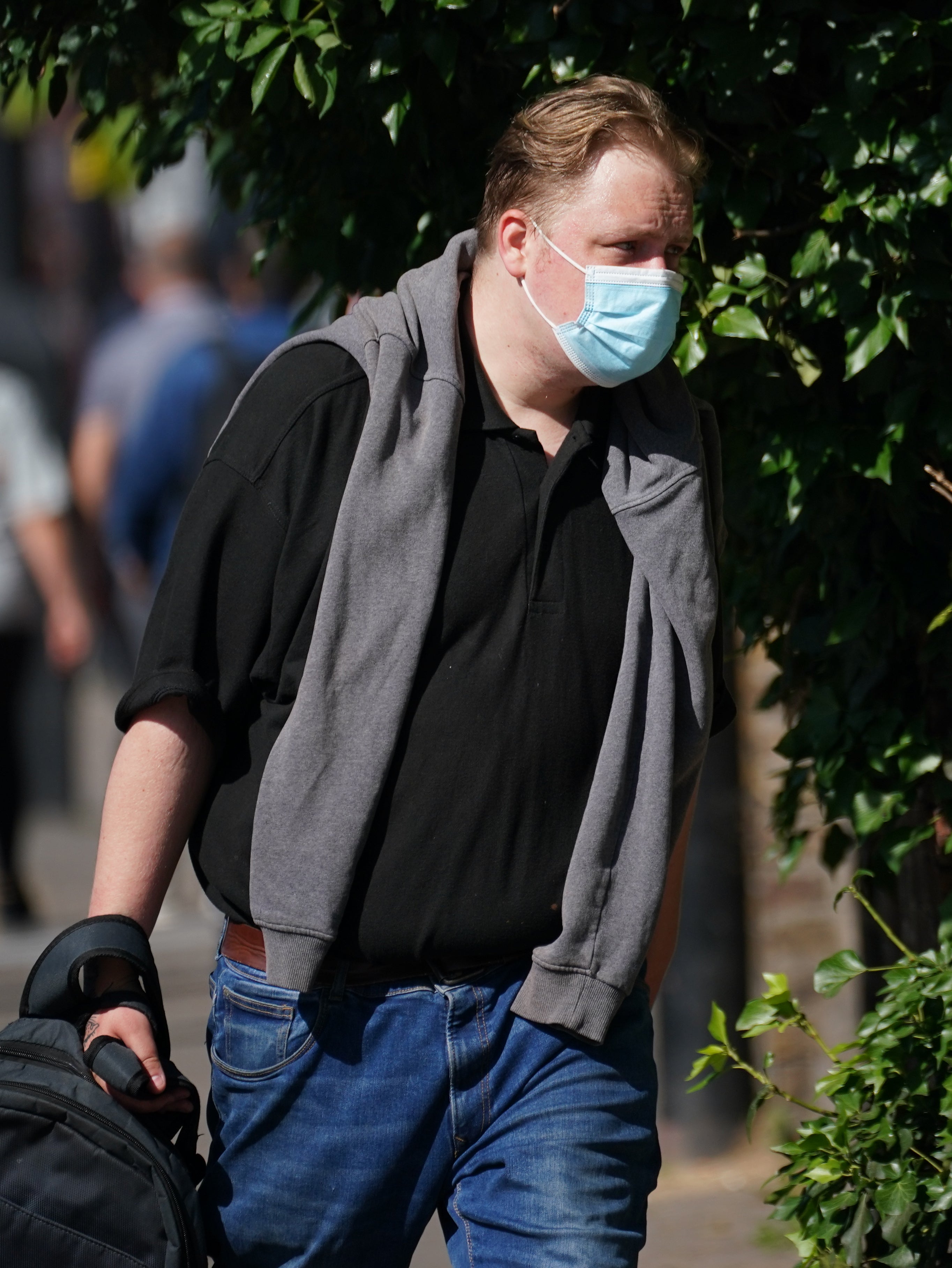 Darren Hurrell arrives at Wood Green Crown Court, London, where he and Lauren Saint George are charged with the murder of their baby daughter (PA)