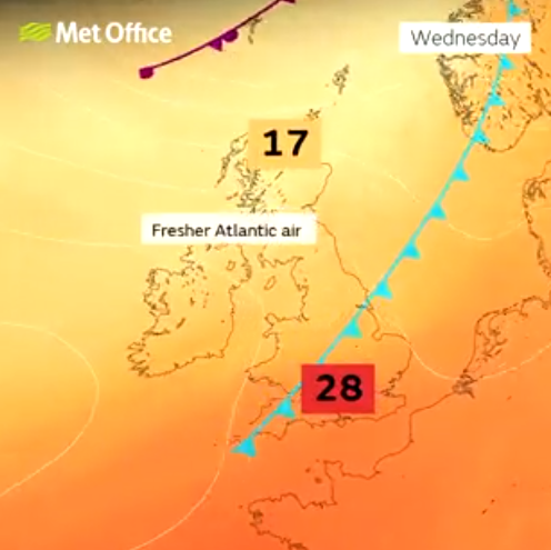 Temperatures look set to be in the high 20s for most throughout the week