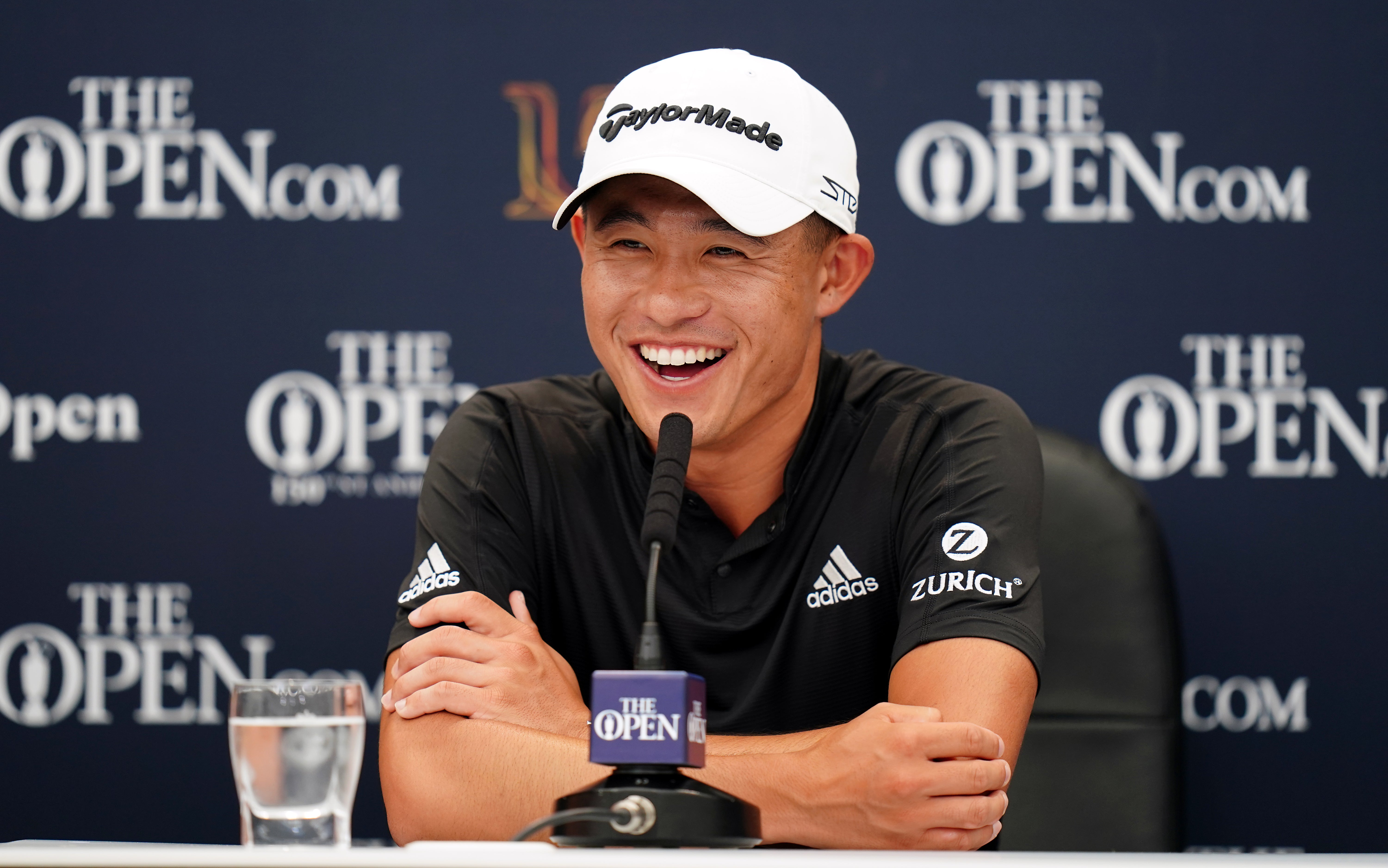 Collin Morikawa during a press conference ahead of the 150th Open Championship (Jane Barlow/PA)