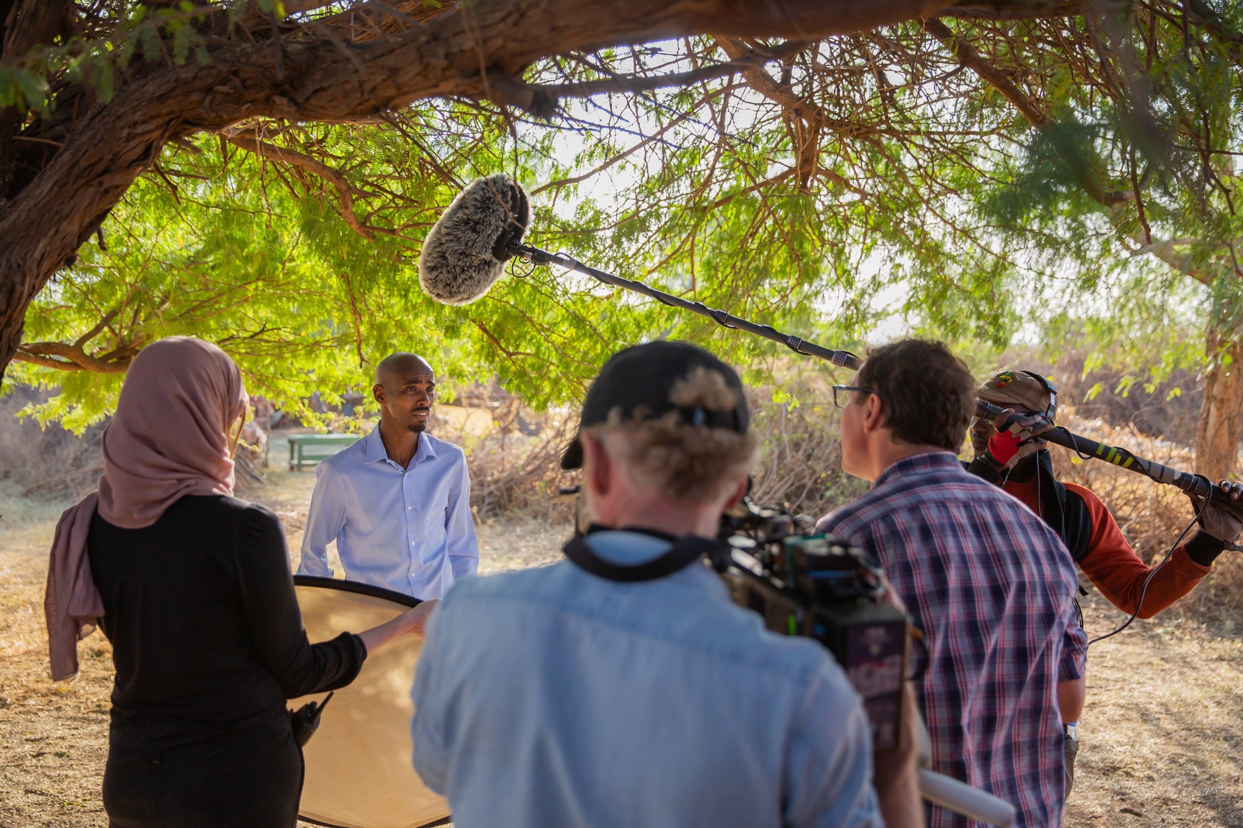 The Real Mo Farah filming (BBC/PA)