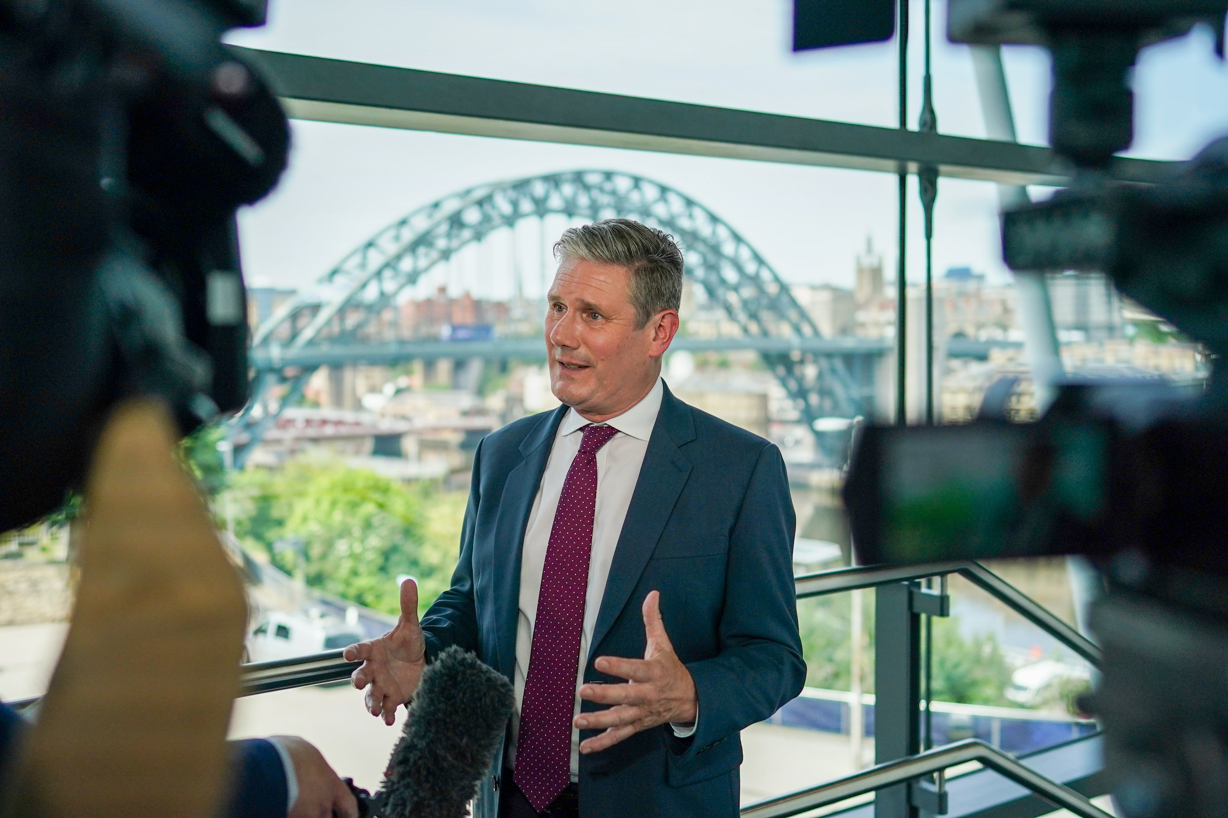 Bridging the gap: Keir Starmer in Gateshead earlier this week