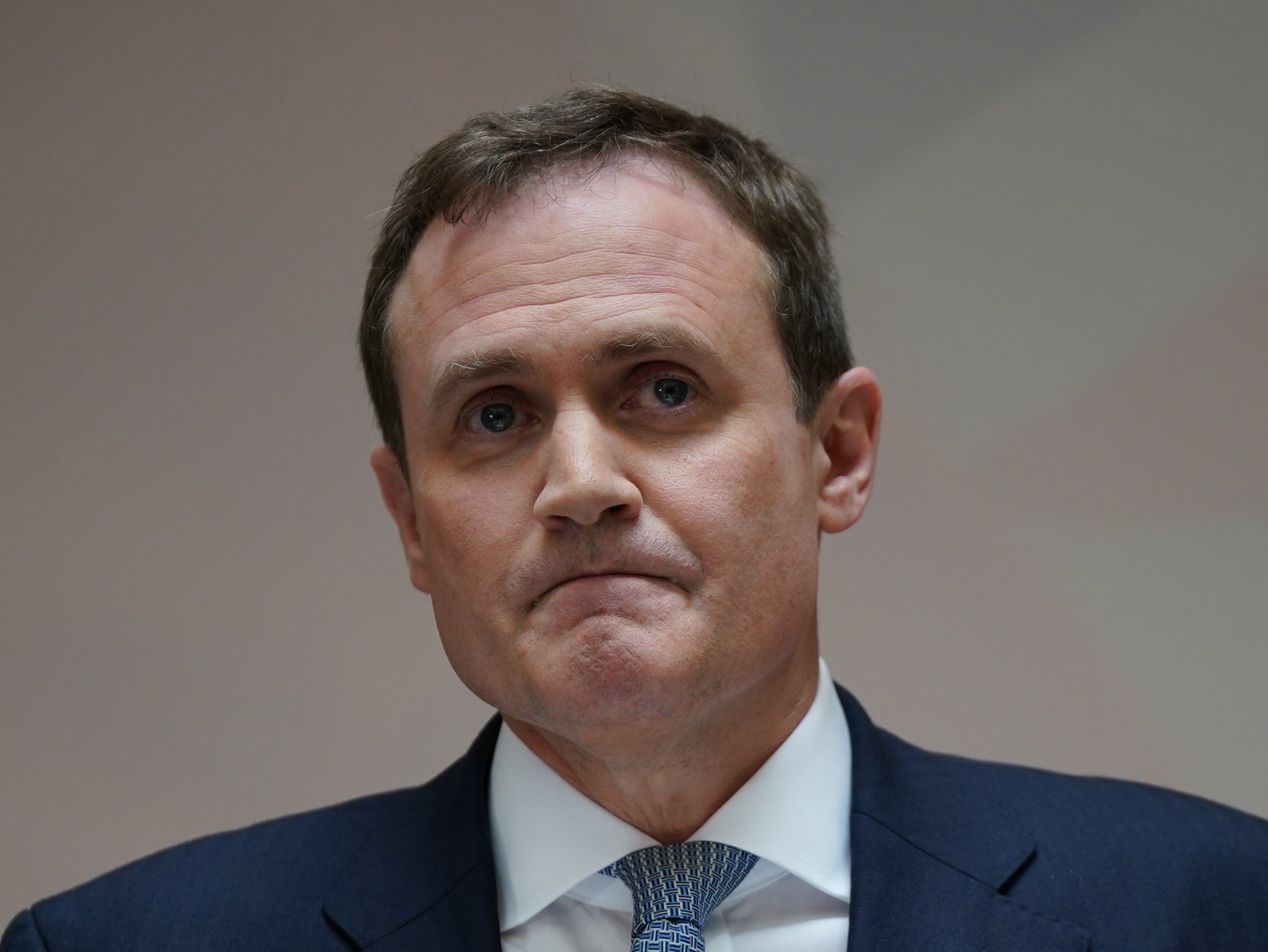 Tom Tugendhat at the launch of his campaign (Yui Mok/PA)