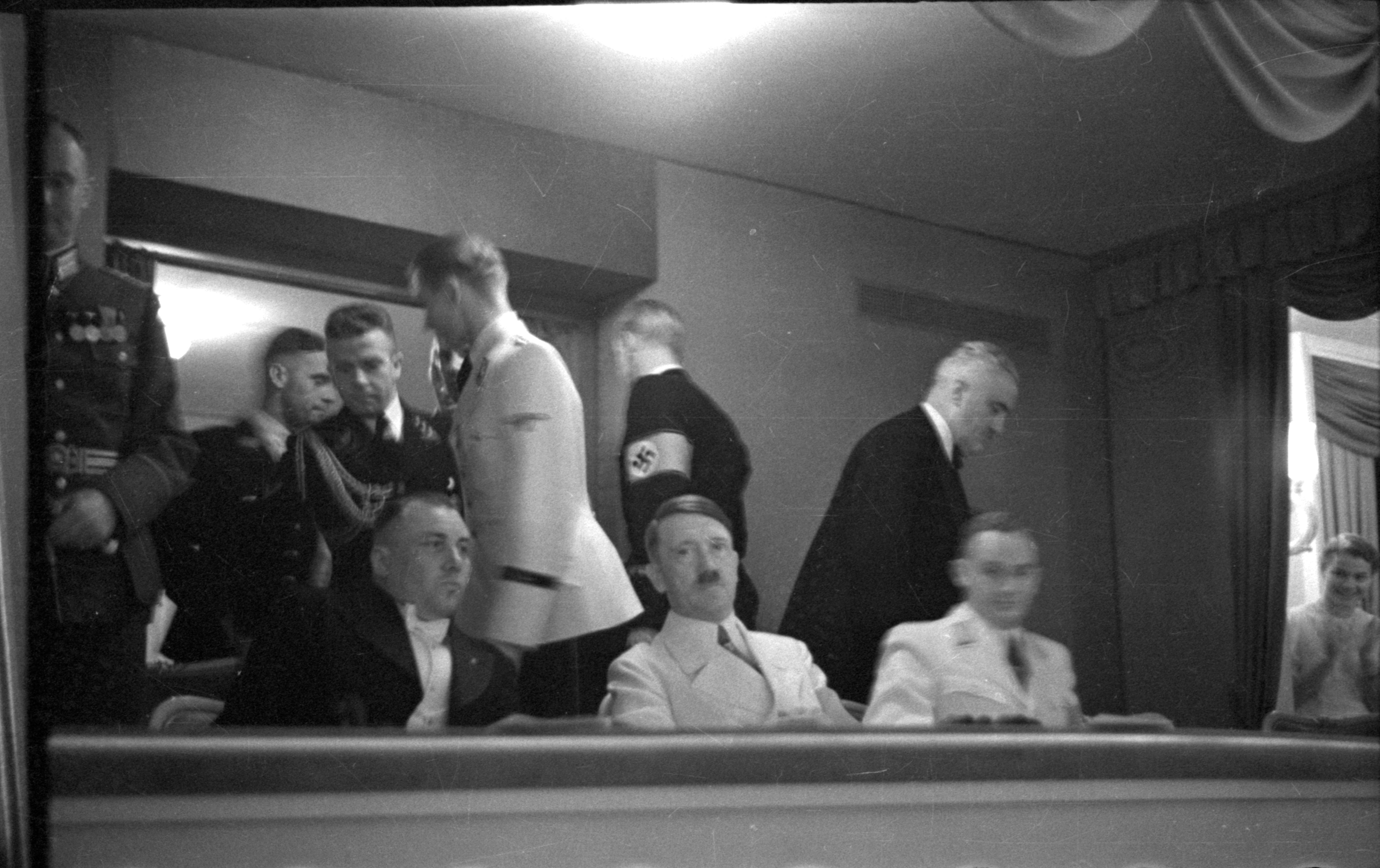 Adolf Hitler at the Salzburg Festival in 1939 watching ‘Don Giovanni’