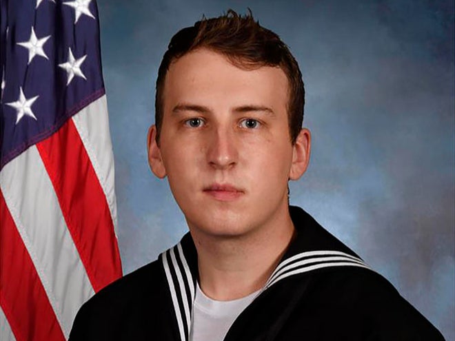 Petty Officer Darren Collins, 22, was found dead on a cocked aircraft carrier