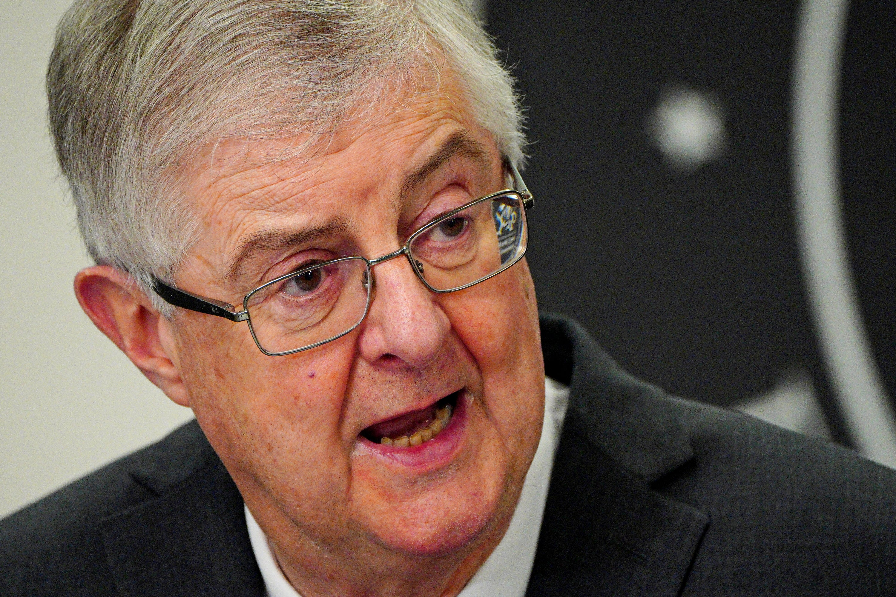 First Minister Mark Drakeford speaks during a Welsh Government press conference at the Crown Buildings, Cathay Park in Cardiff, setting out coronavirus restrictions for Wales. Mr Drakeford has urged everyone to get vaccinated, use lateral flow tests before meeting up socially, and that meeting outdoors is better than indoors. Picture date: Friday December 17, 2021.