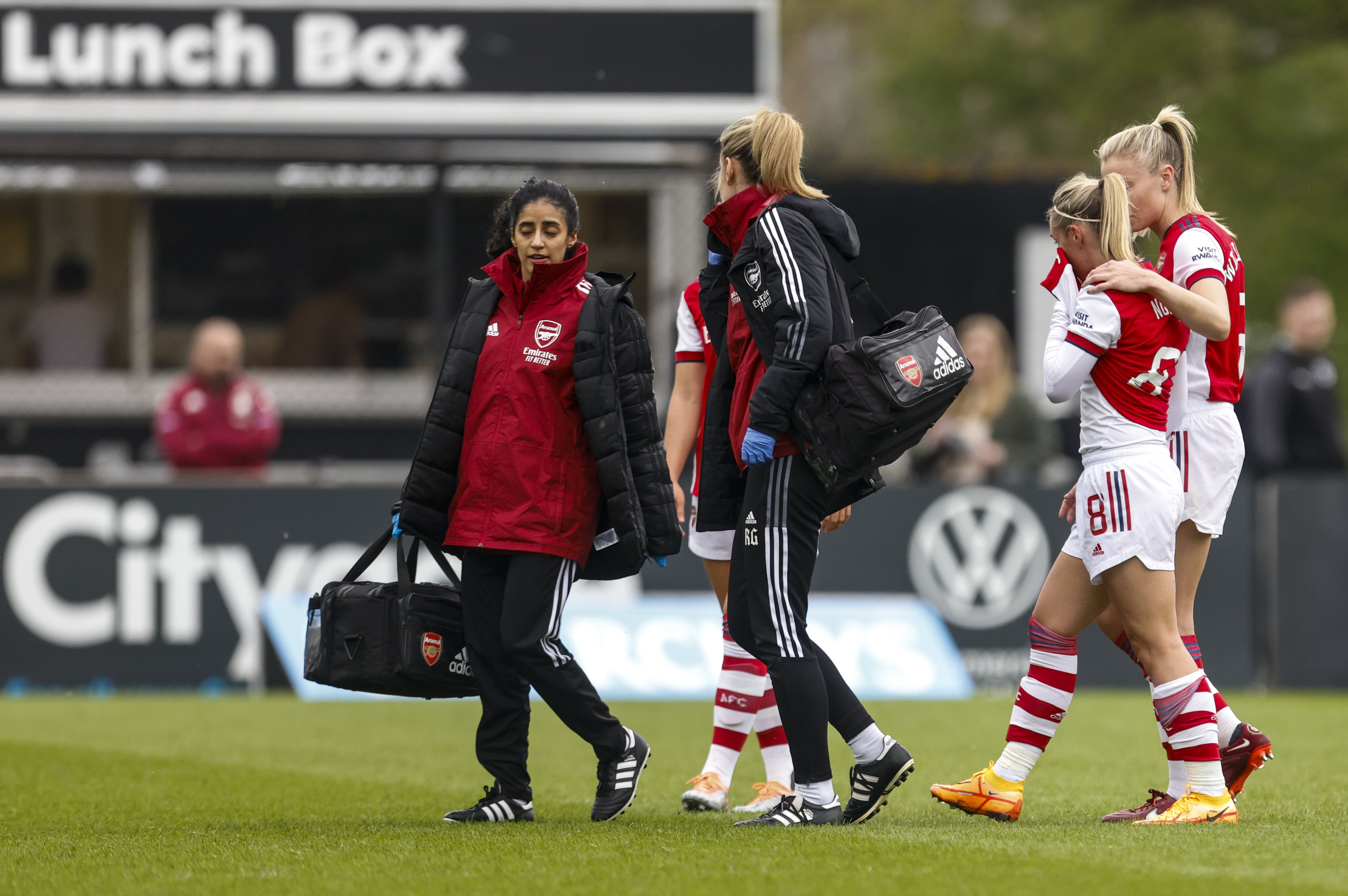 Jordan Nobbs sustained her knee injury in May during a Women’s Super League victory for Arsenal over Aston Villa (Steve Paston/PA)