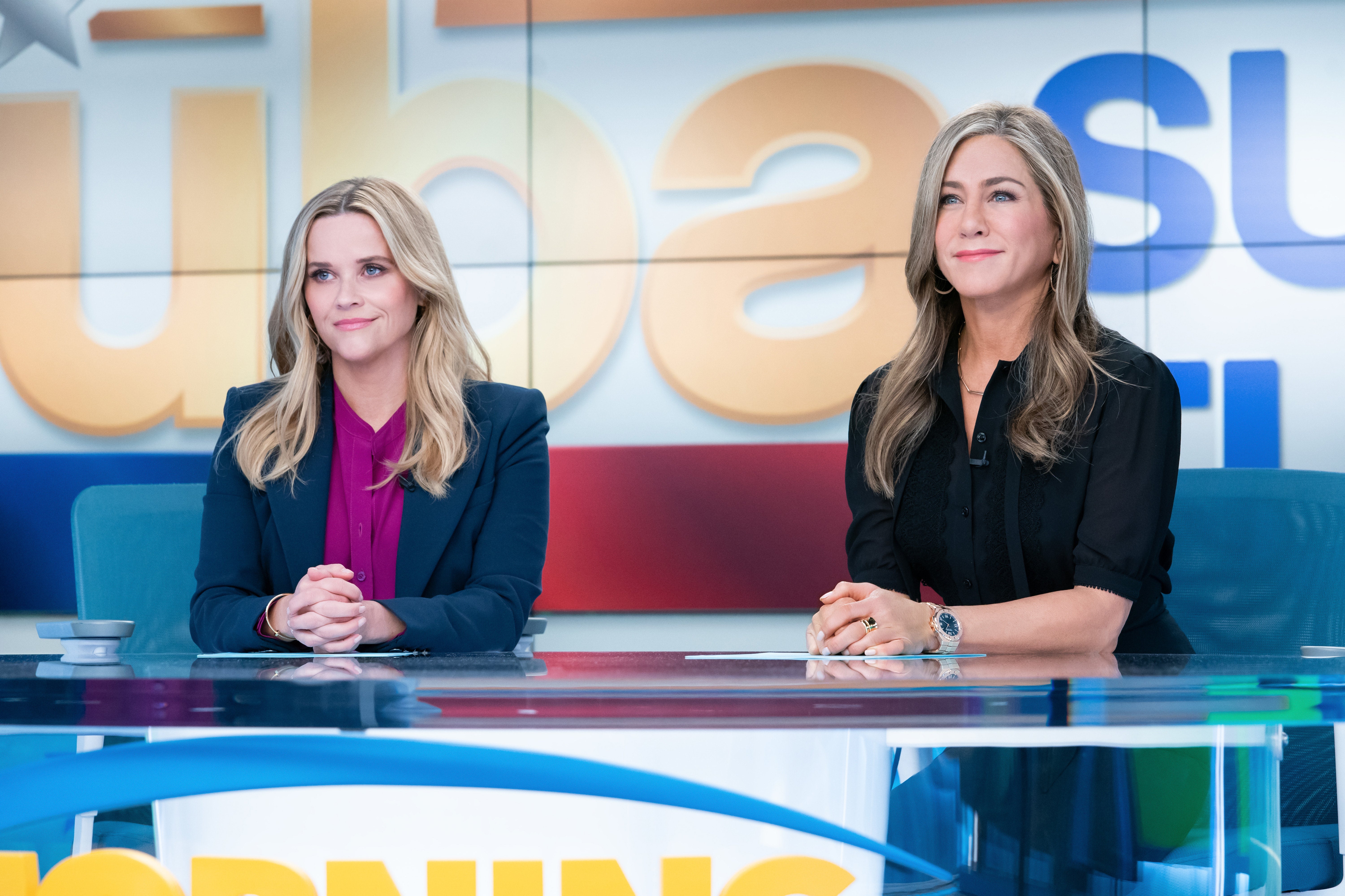 Reese Witherspoon and Jennifer Aniston in ‘The Morning Show’