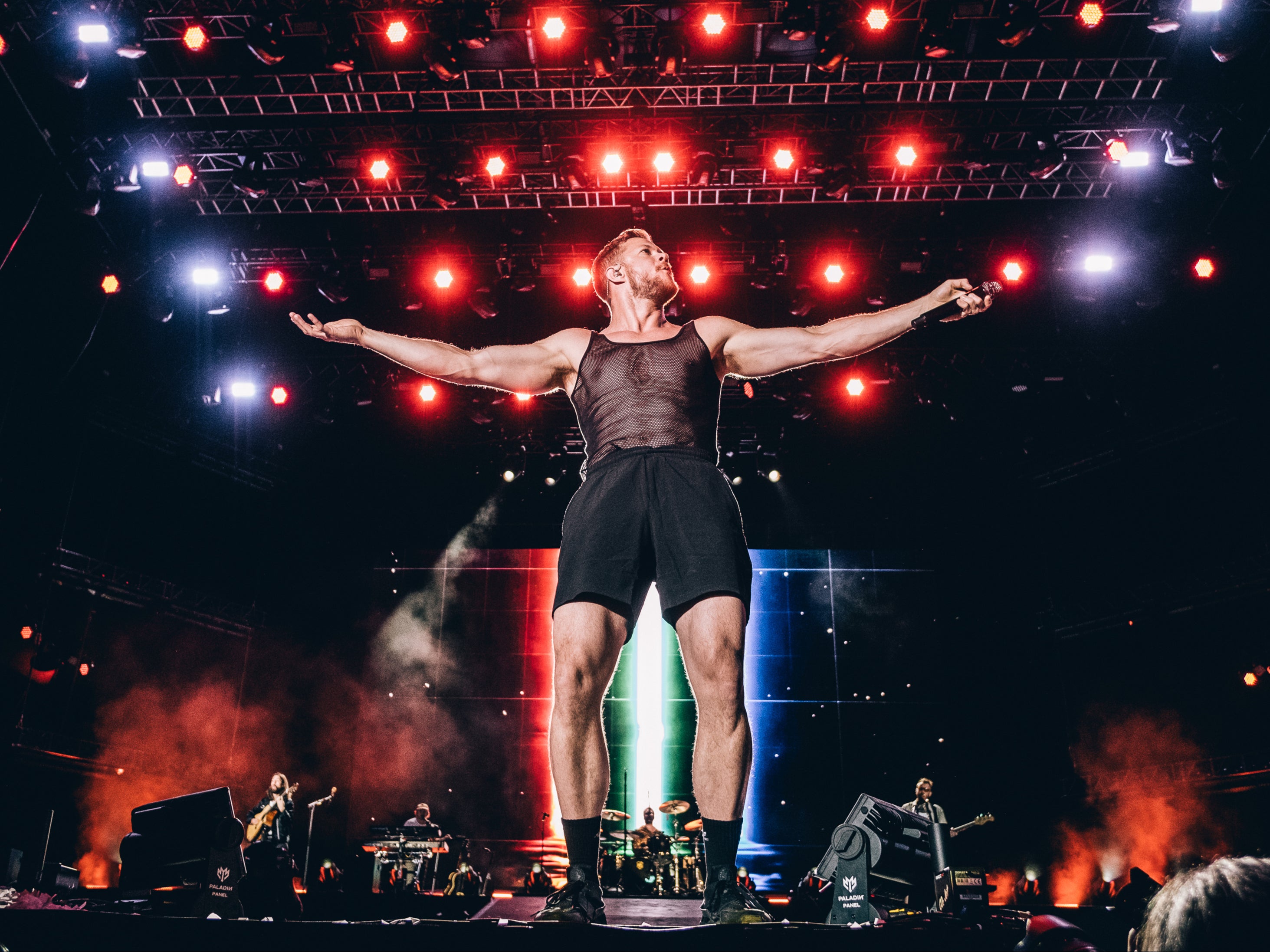 Dan Reynolds of Imagine Dragons at the Saturday headline performance at NOS Alive