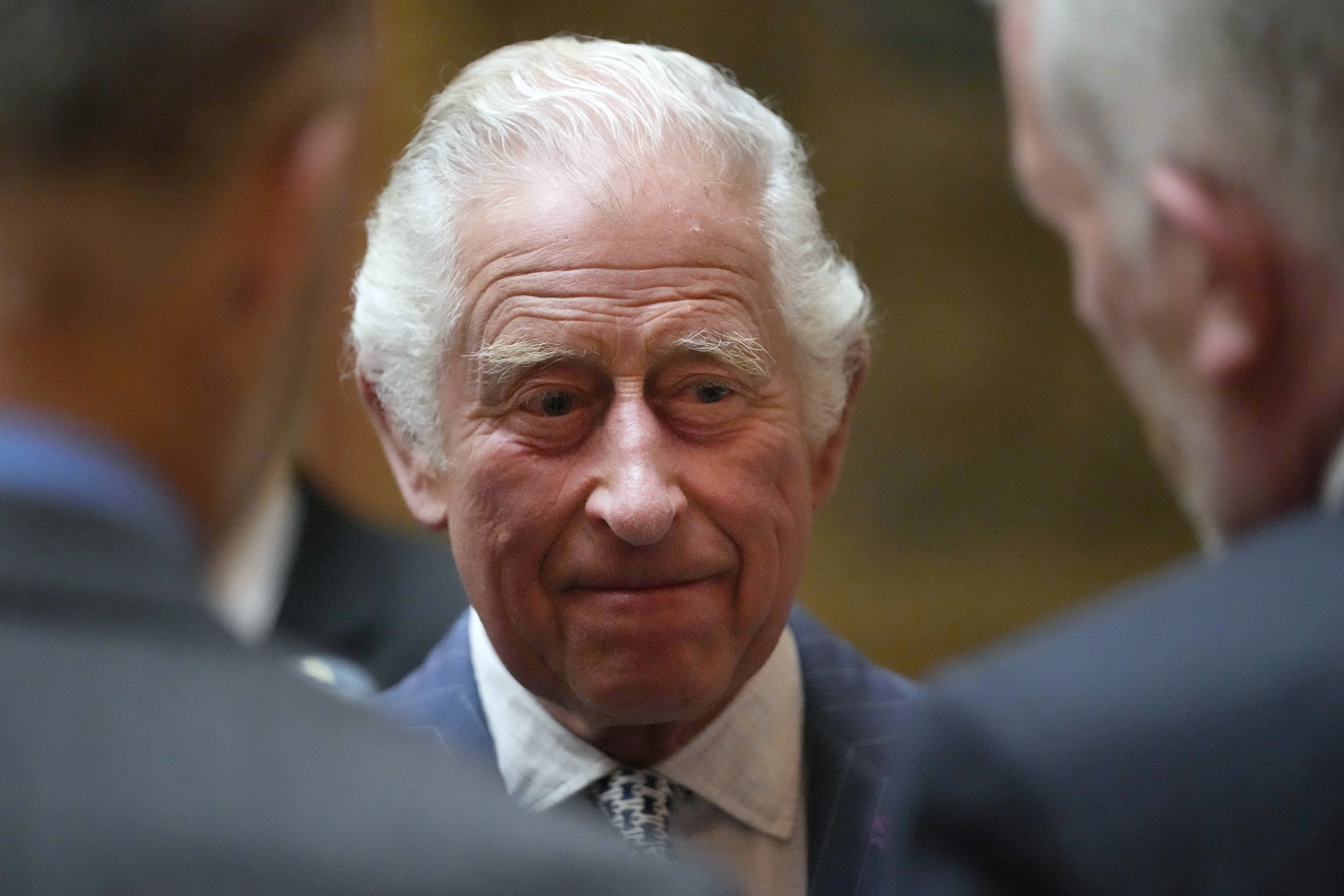 The Prince of Wales speaks to guests as he hosts a reception for recipients of The Queen’s Awards for Enterprise at Buckingham Palace in London (Frank Augstein/PA)