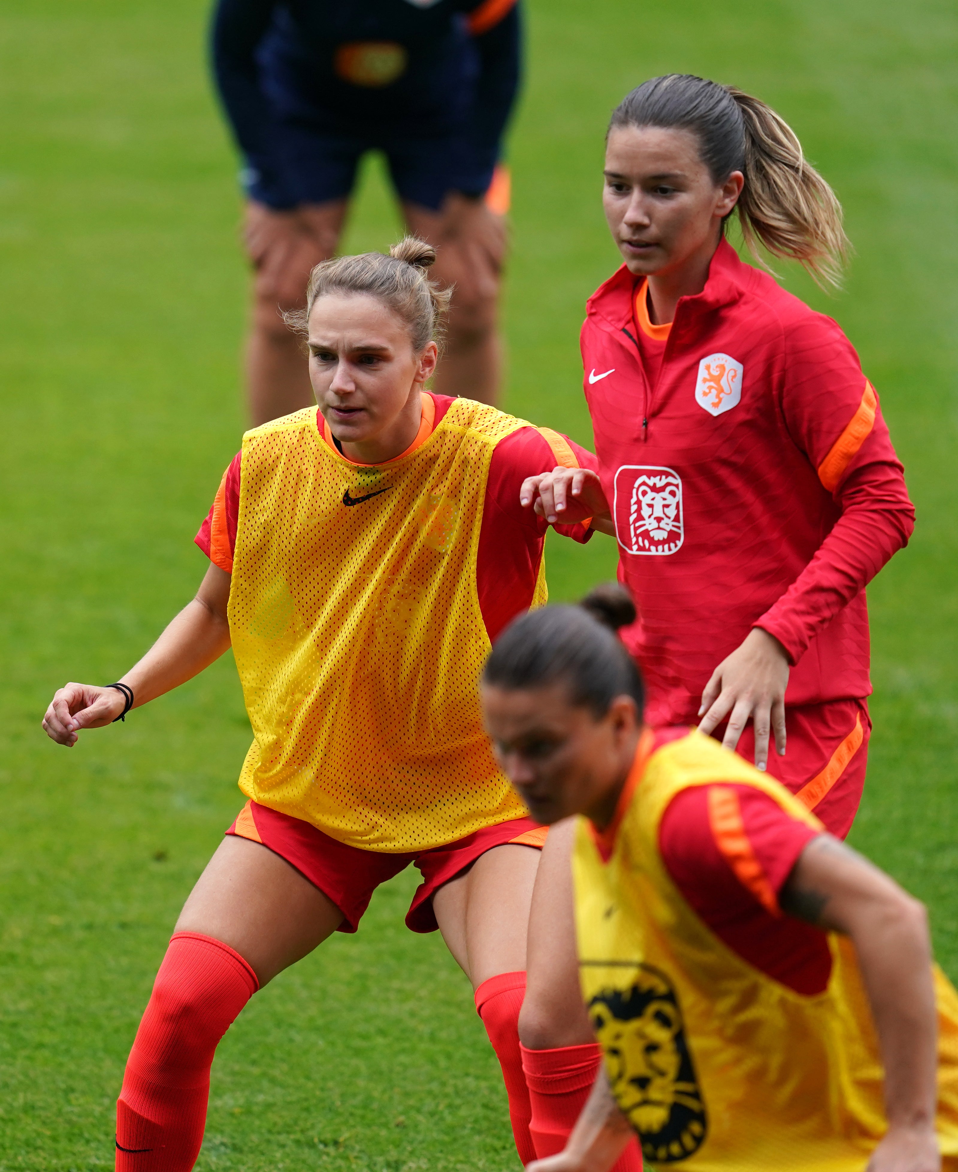 Vivianne Miedema, left, is one of several absent Netherlands stars (Nick Potts/PA)