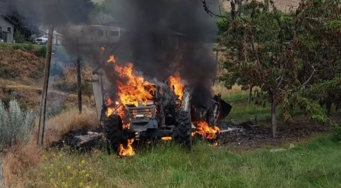 Logan Schneider, 19, was struck by a helicopter last week while he was driving a tractor at a Orondo, Washington cherry farm