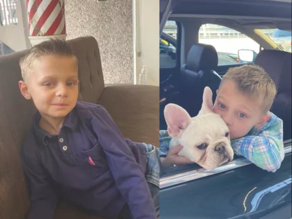 Images of Cooper Roberts, 8, shared by his family via GoFundMe