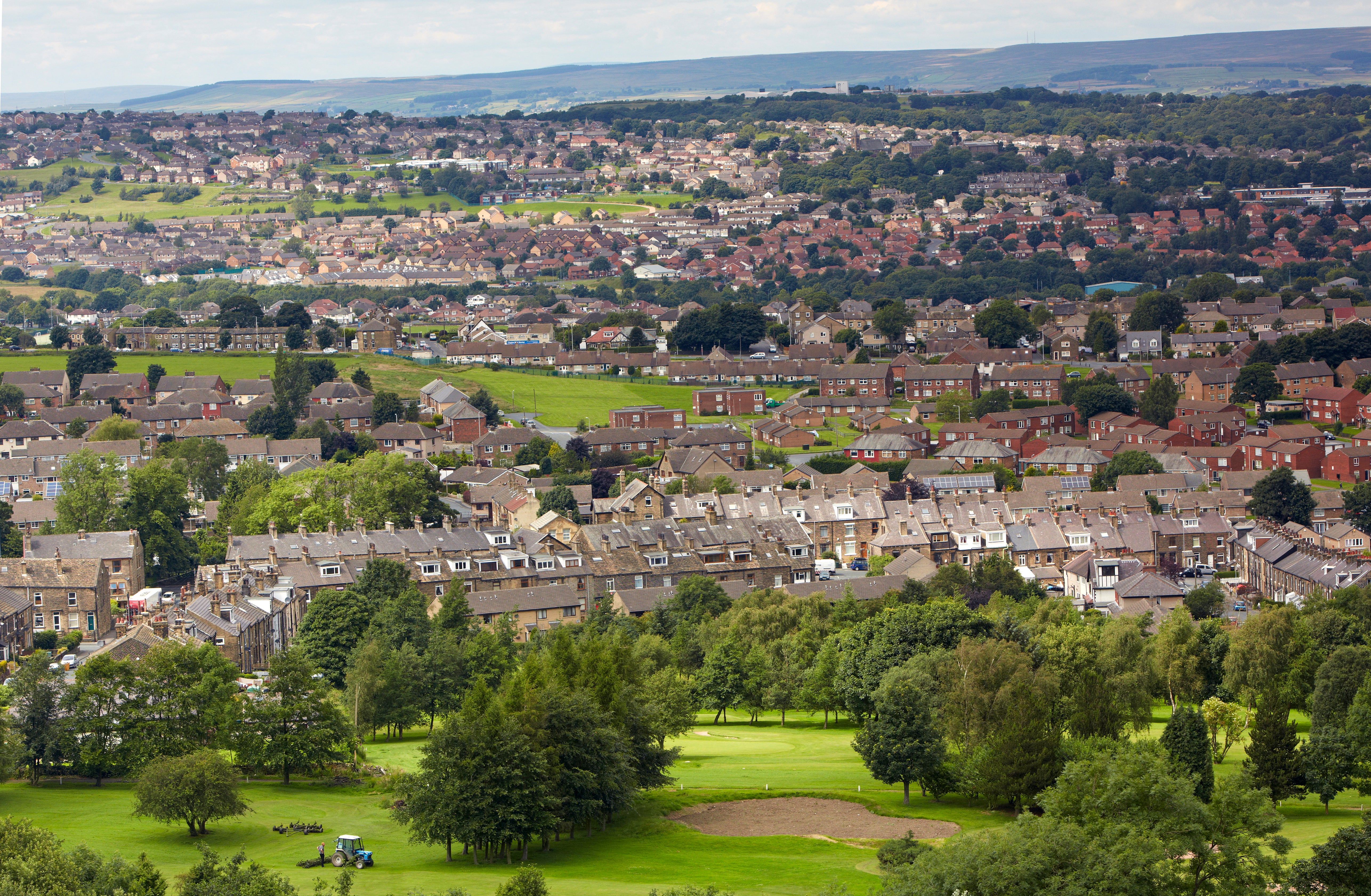 The suburbs of Bradford as seen from from Horton Bank Country Park