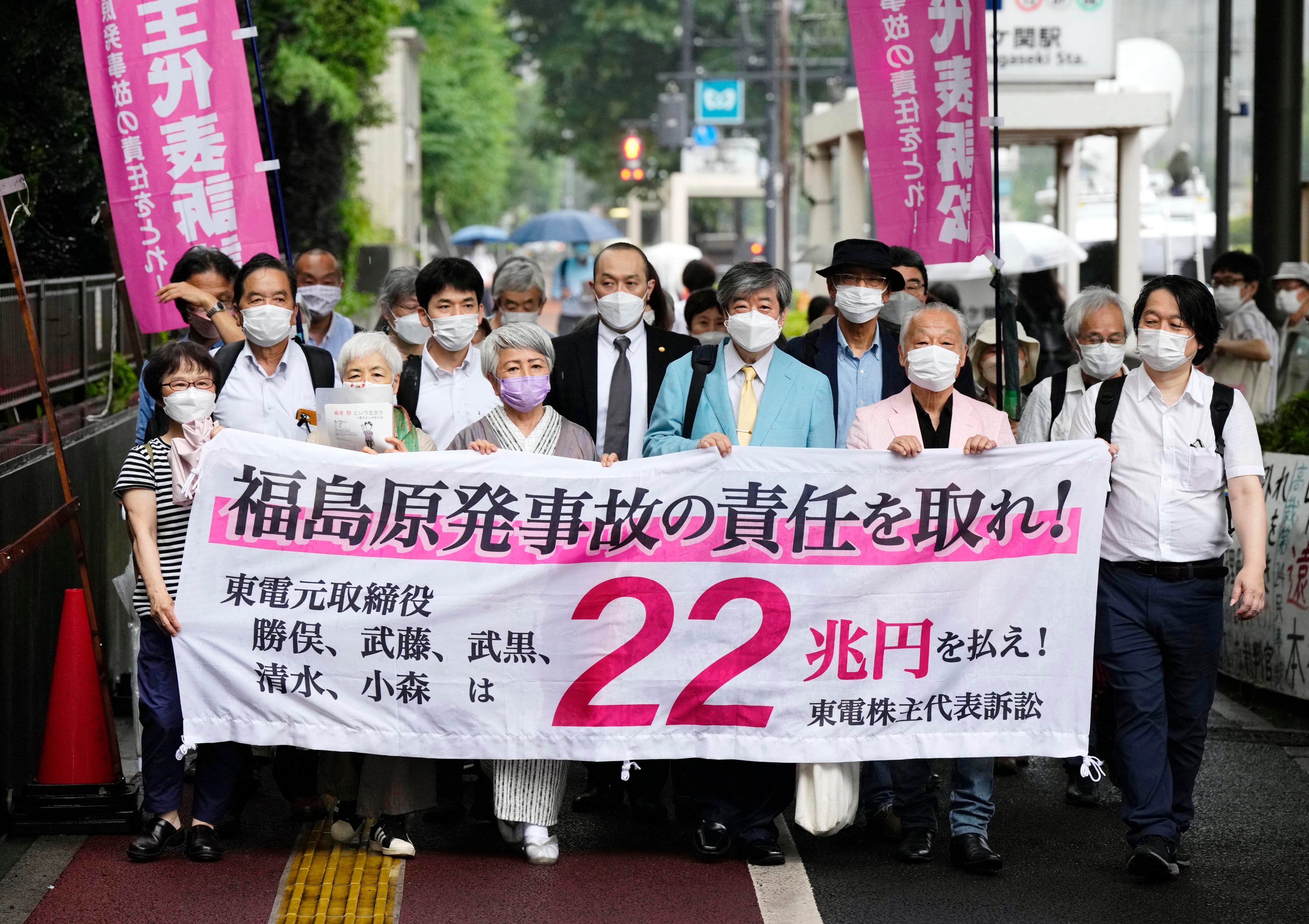 A group of Tepco shareholders who filed a suit in 2012 demanding that former executives pay billions in damages to the company