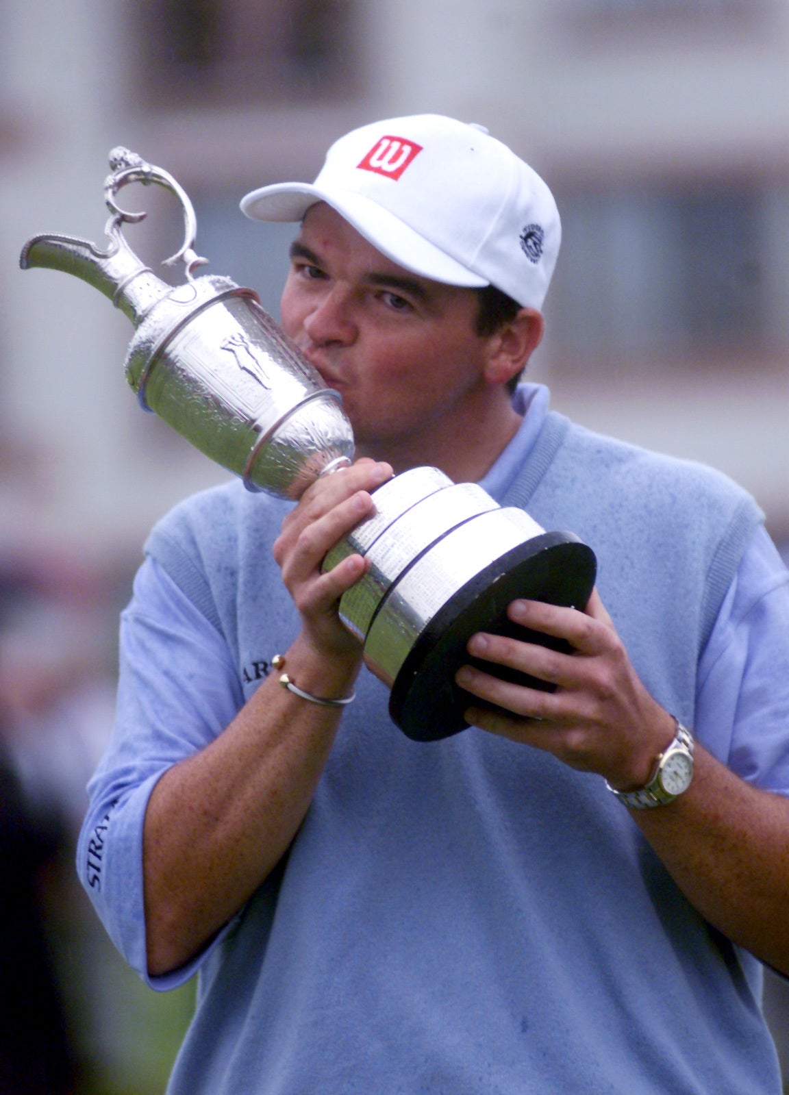 Paul Lawrie kisses the Claret Jug after winning the 1999 Open Championship (Ben Curtis/PA)