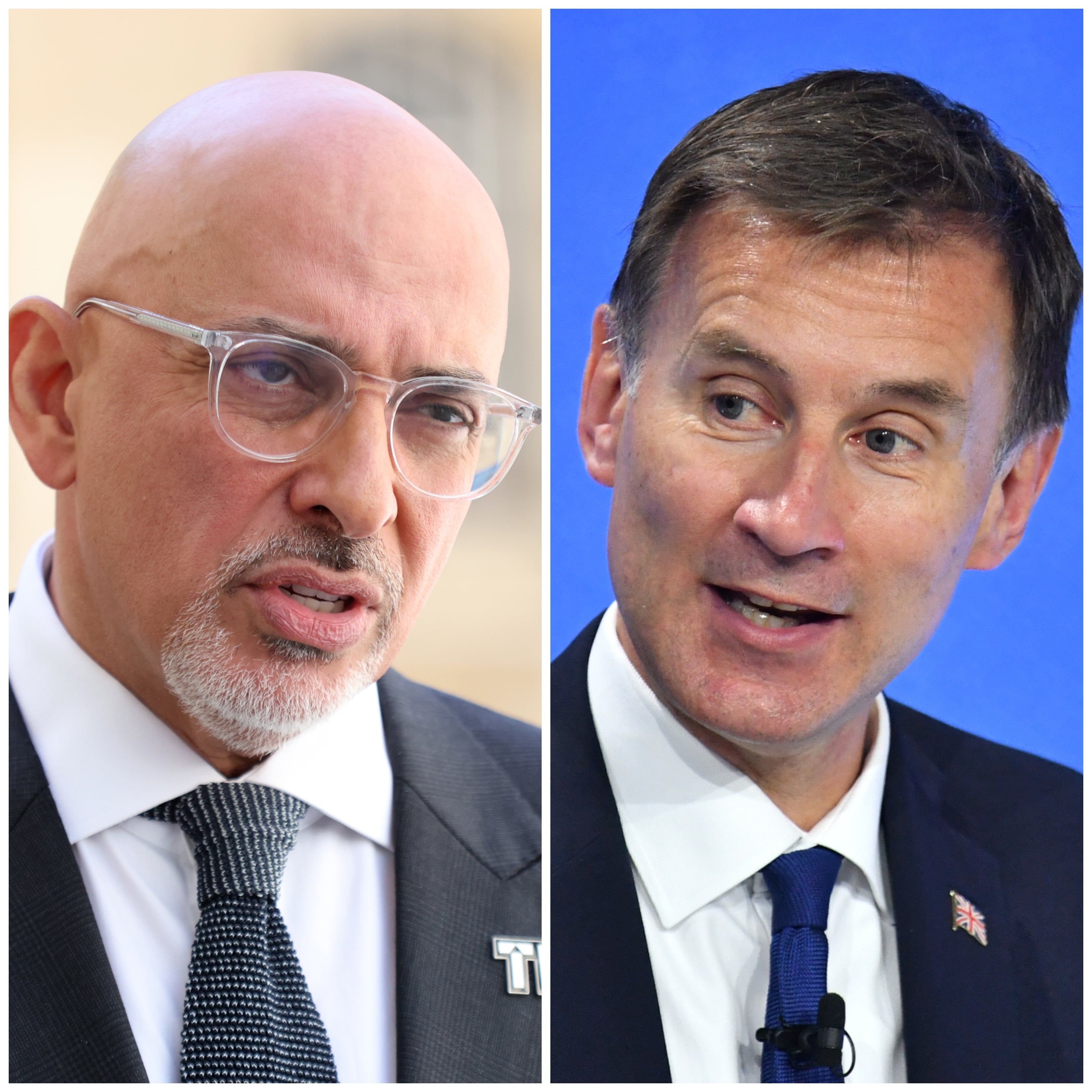 Nadhim Zahawi and Jeremy Hunt (James Manning/Dominic Lipinski/PA)