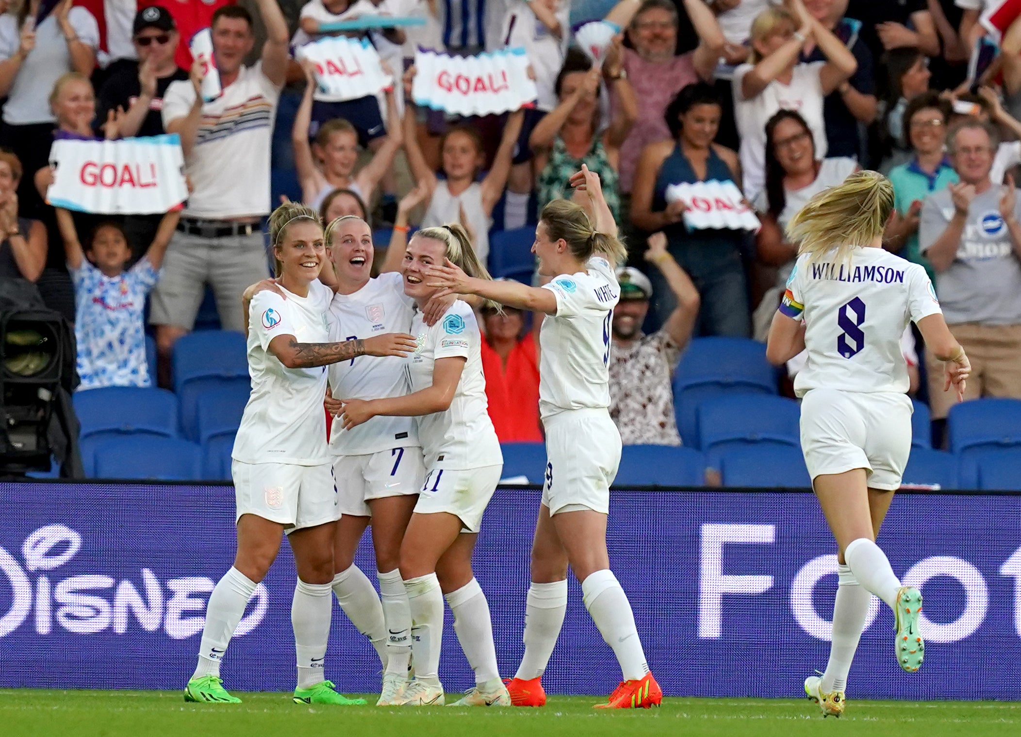 England’s win over Norway was the biggest victory in Euros history (Gareth Fuller/PA).