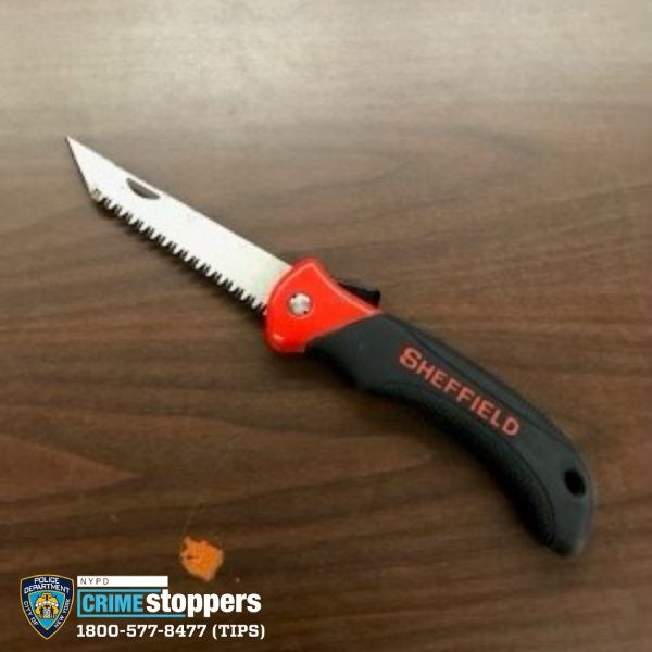 A knife was recovered from the suspect’s pocket