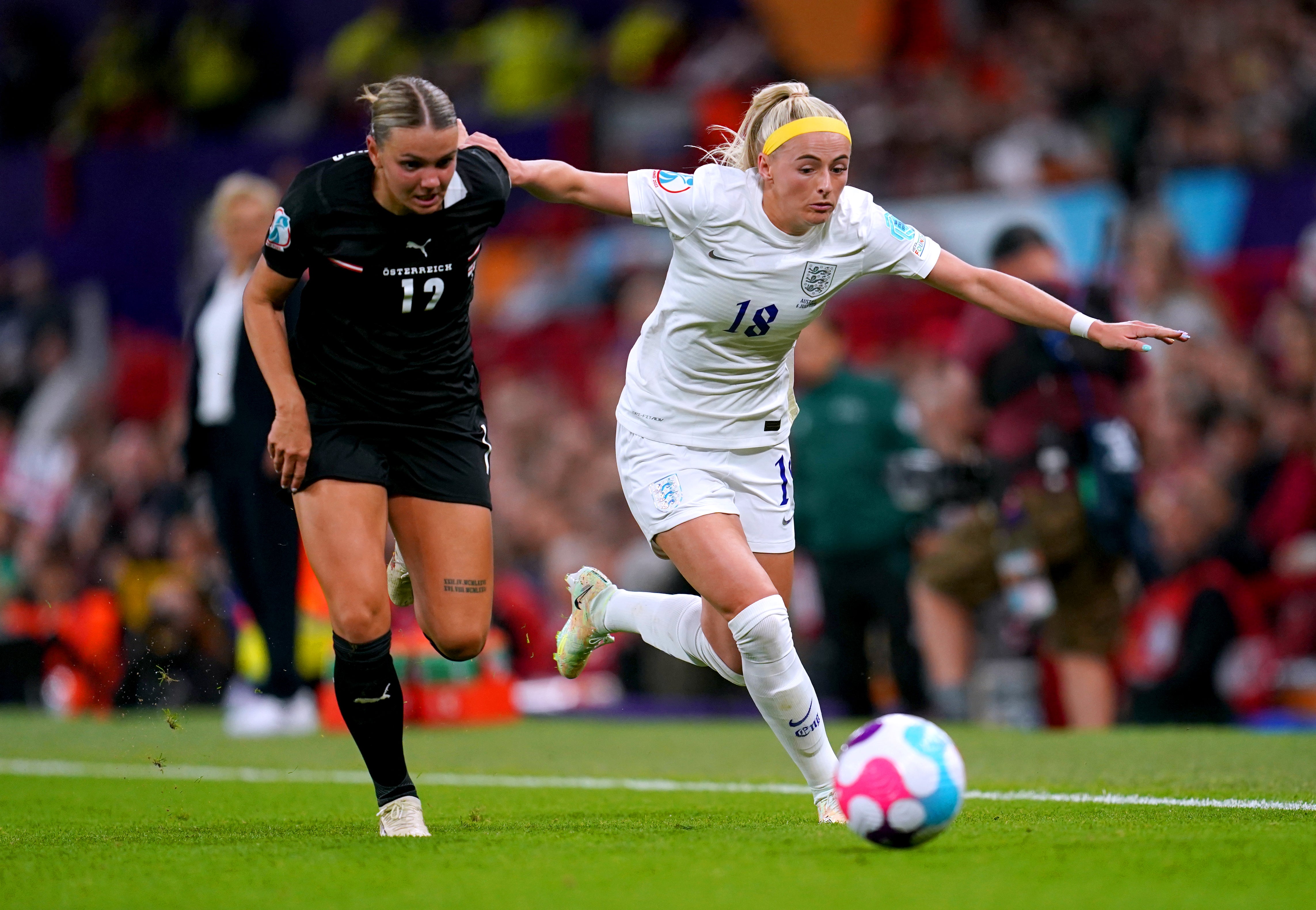 Chloe Kelly in action against Austria (Nick Potts/PA)