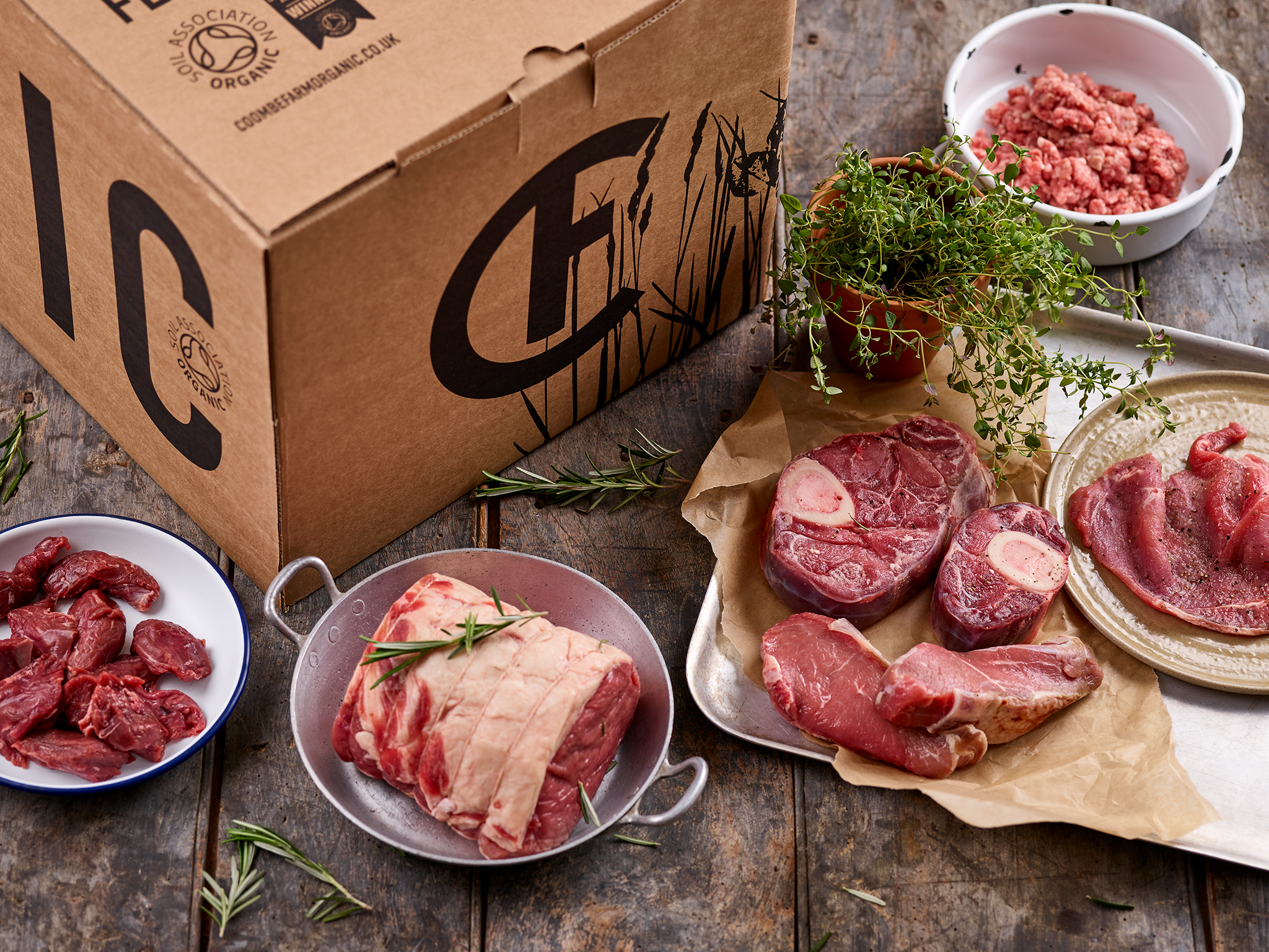 Coombe Farm organic veal box